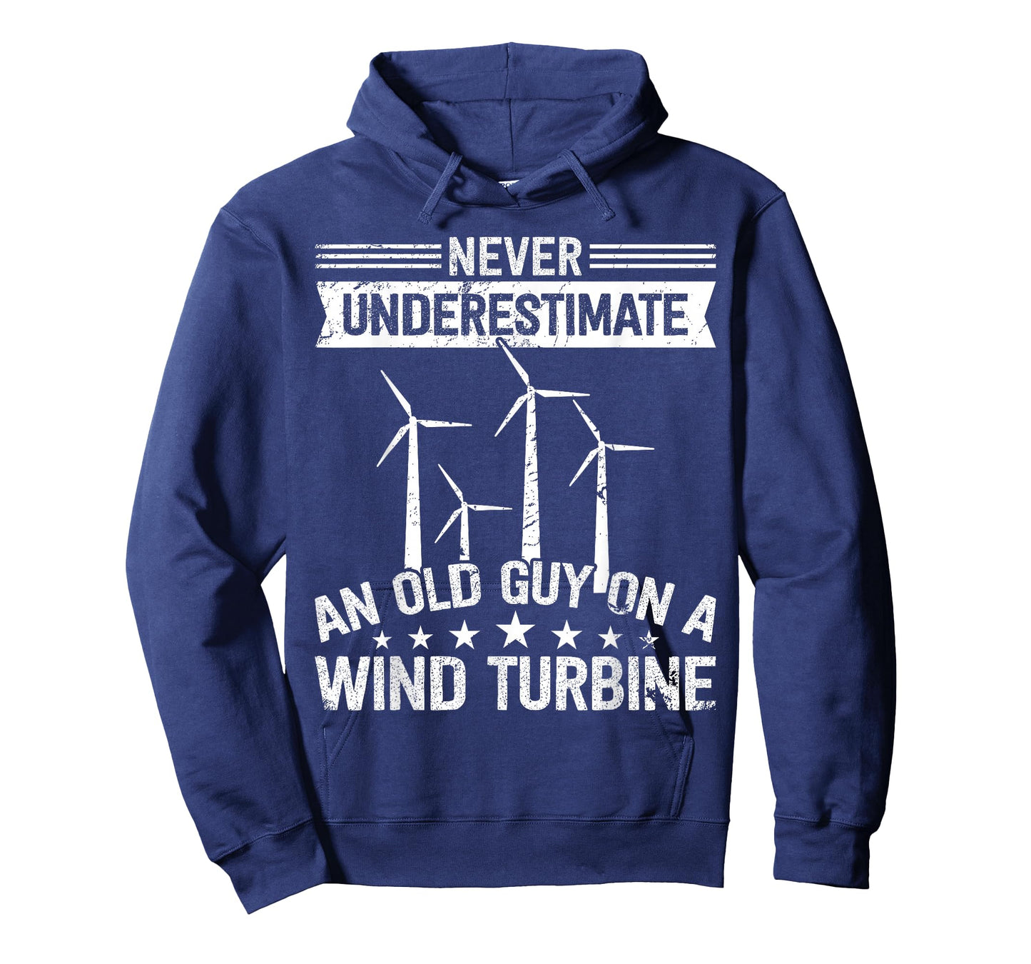 Never underestimate an old guy on Wind Turbine Technician T-Shirt