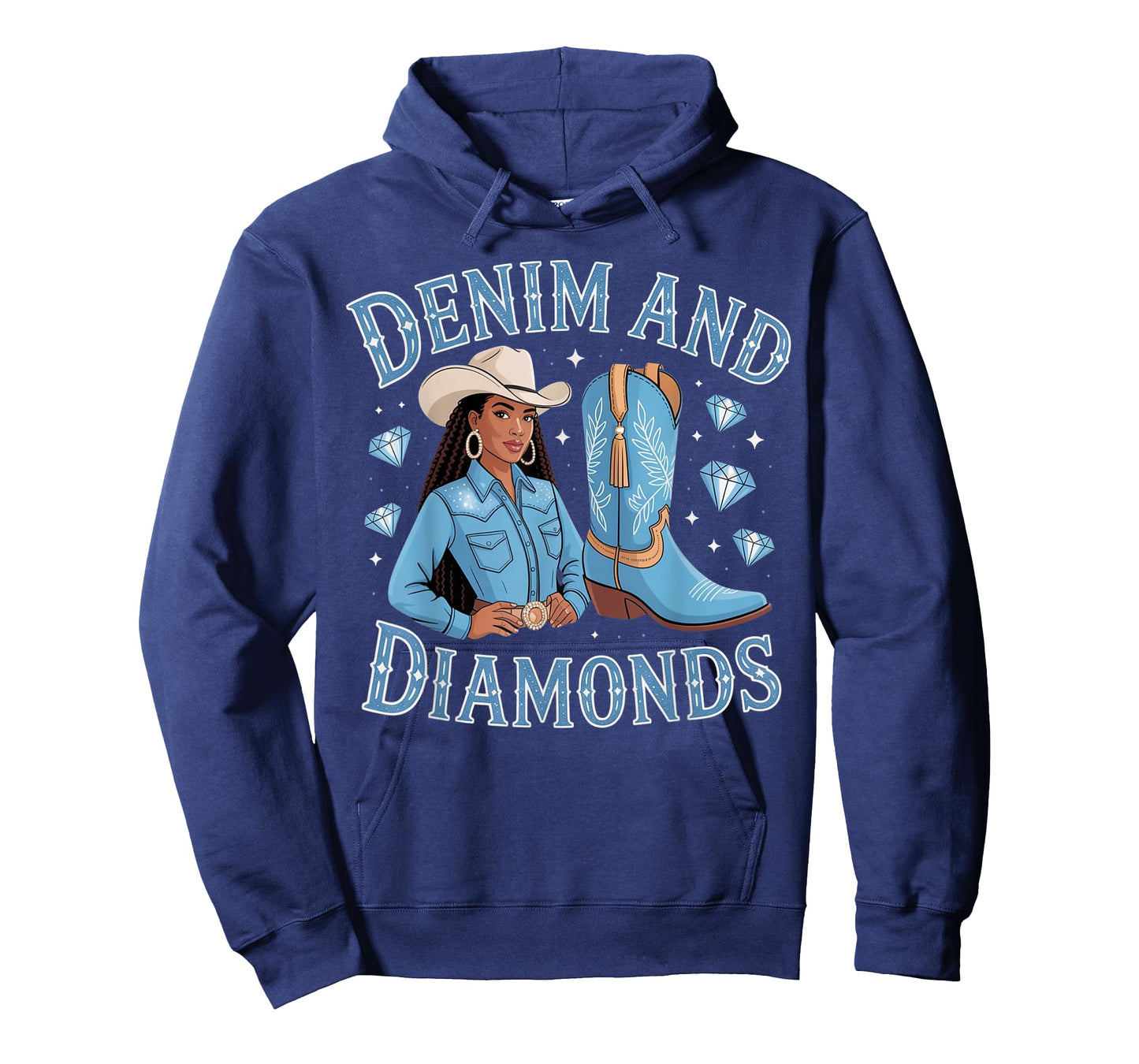 Denim And Diamonds Stylish Fabric Blue Denim Diamonds Jeans T-Shirt
