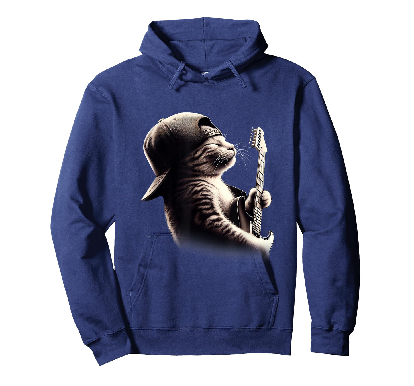 Cat Playing Guitar - Funny Rock Music Guitar Cat T-Shirt