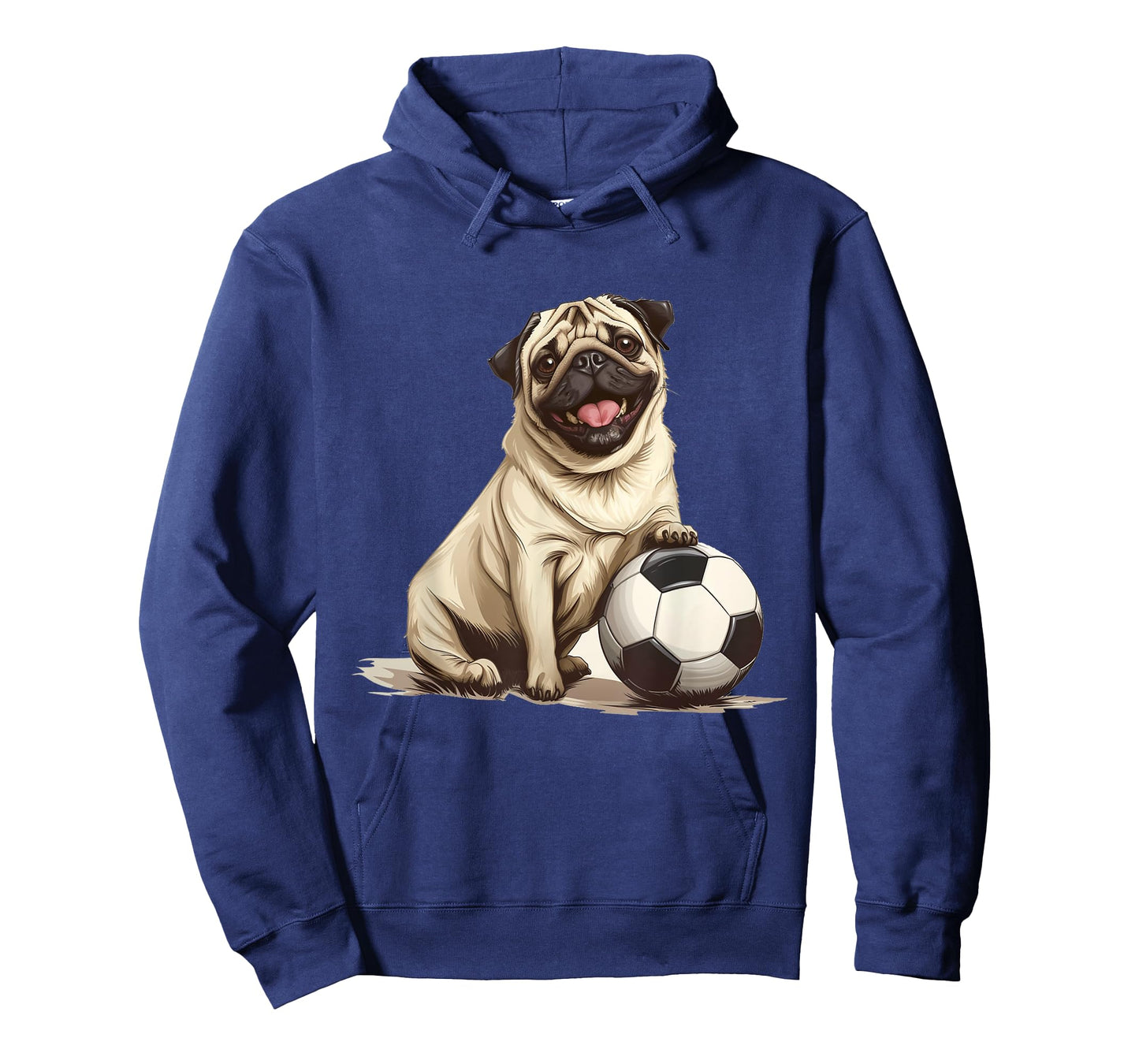 Pug Soccer Ball Sports Team Animal Dog T-Shirt for Men Women Girls Kids
