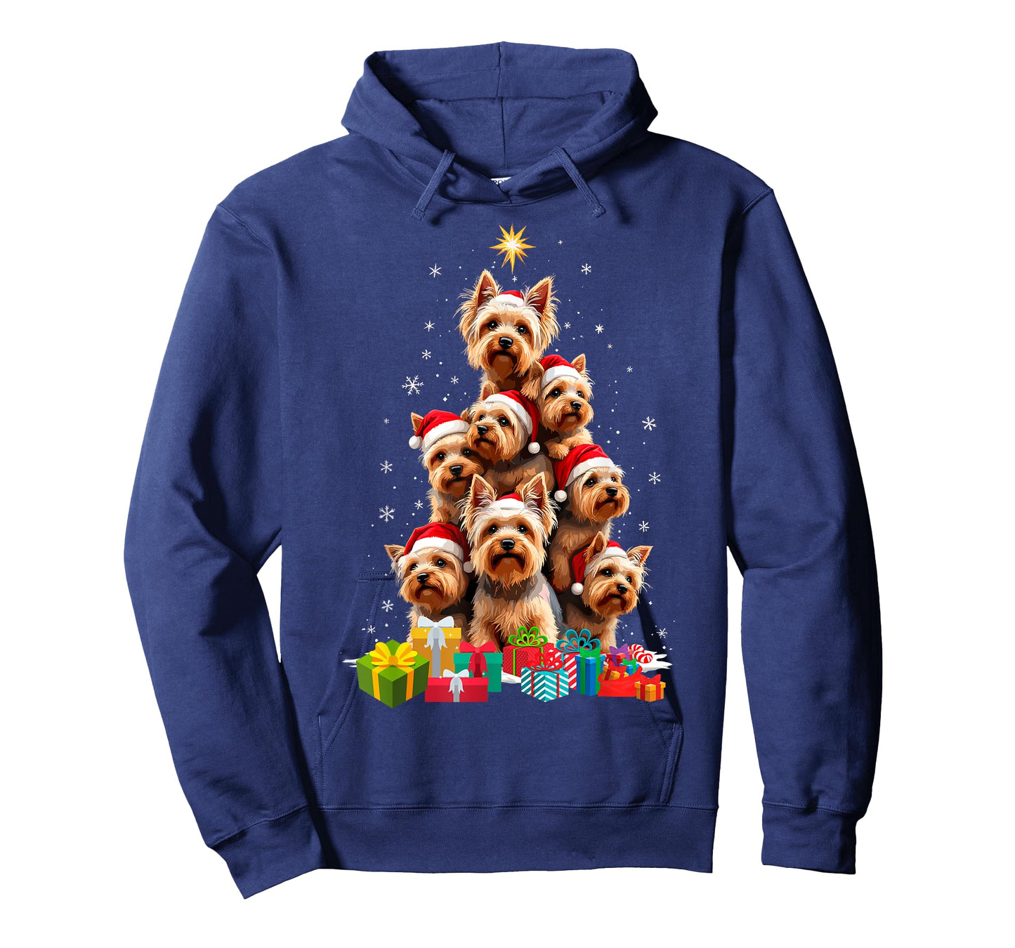Funny Yorkshire Terrier Yorkie Christmas Tree Xmas Dog Lover T-Shirt
