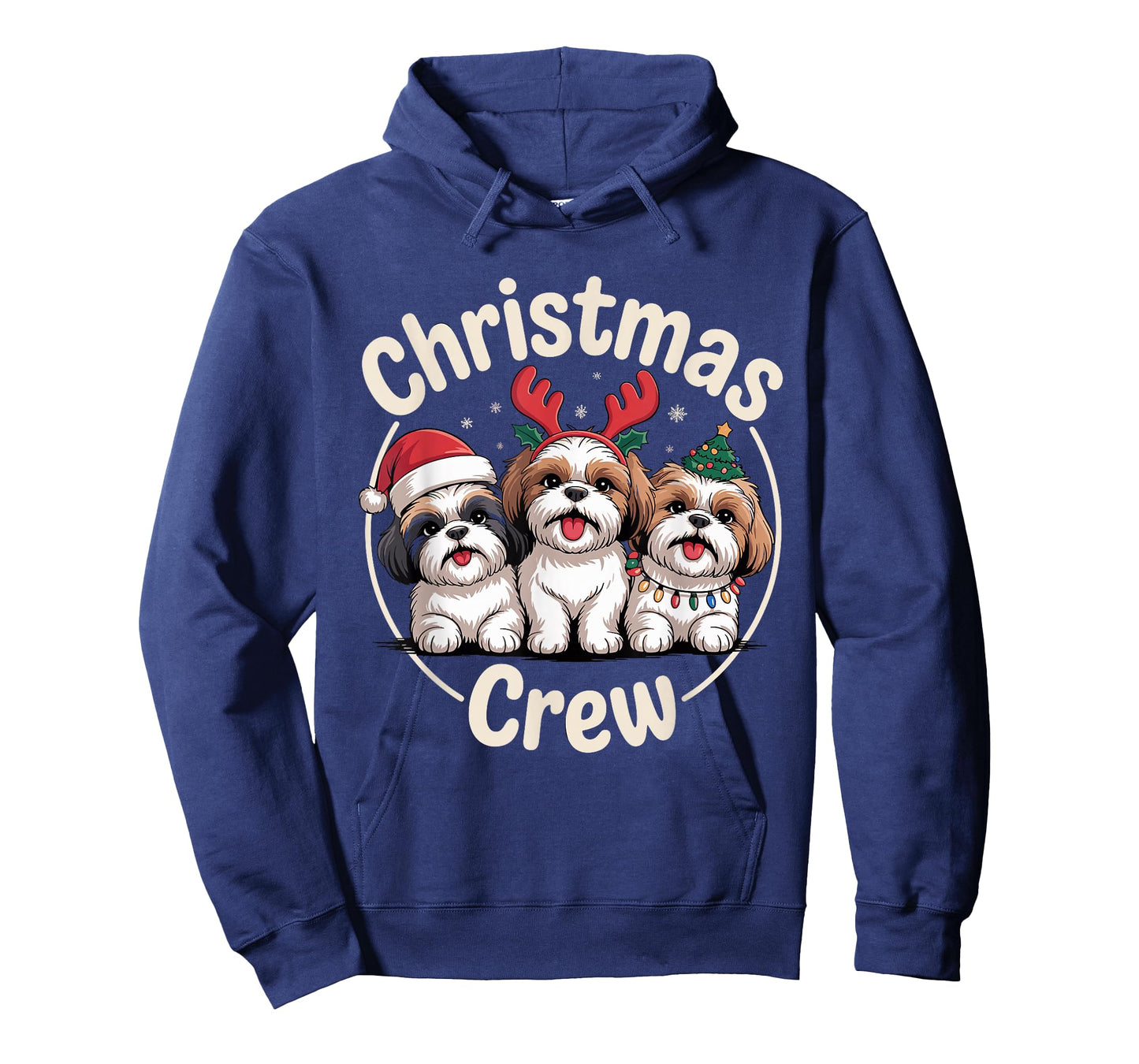 Christmas Crew Xmas Puppy Mix Dog Funny Christmas Shih Tzu T-Shirt