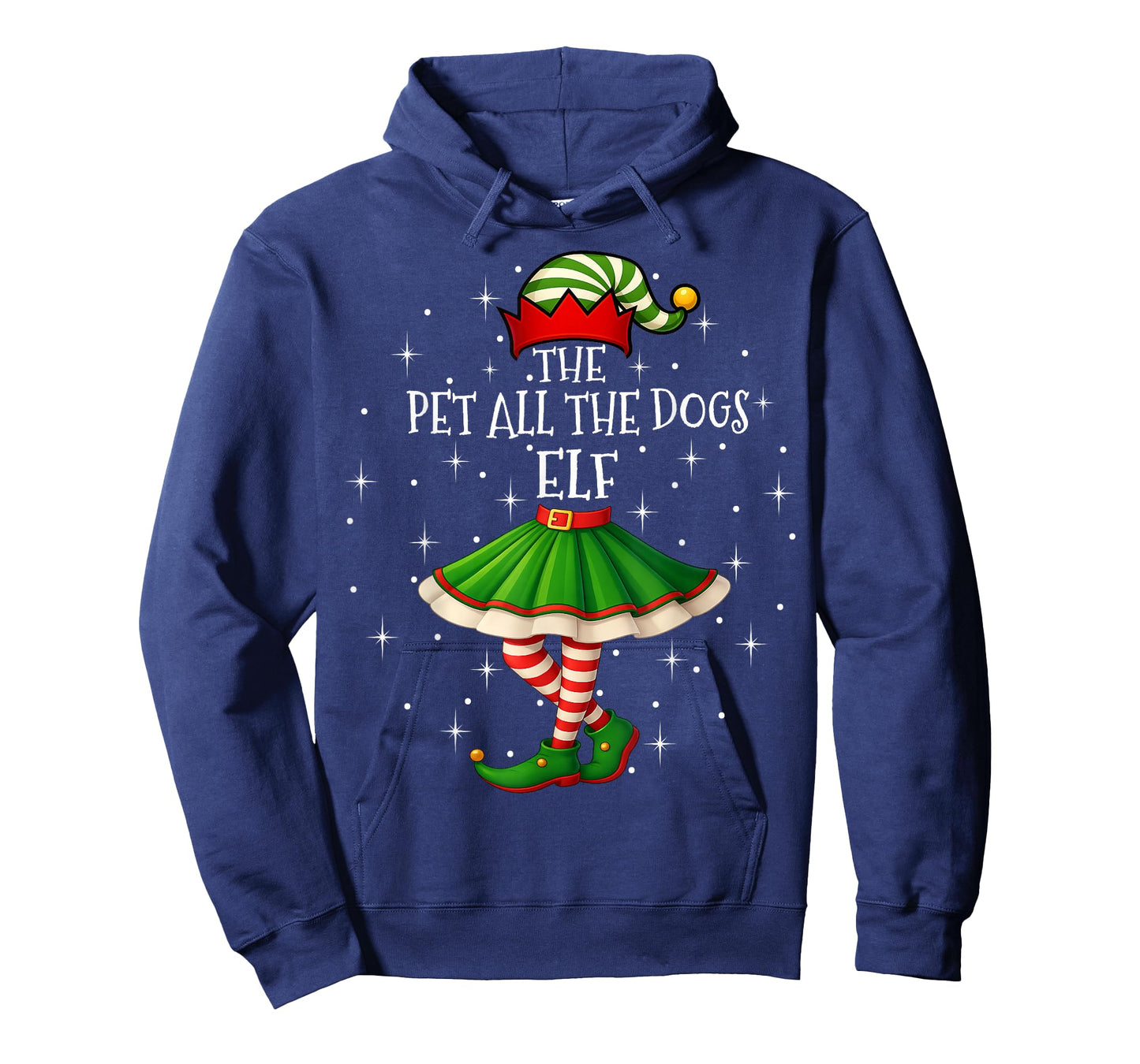 Pet All The Dogs Elf Christmas Family Women Girls Xmas Party T-Shirt