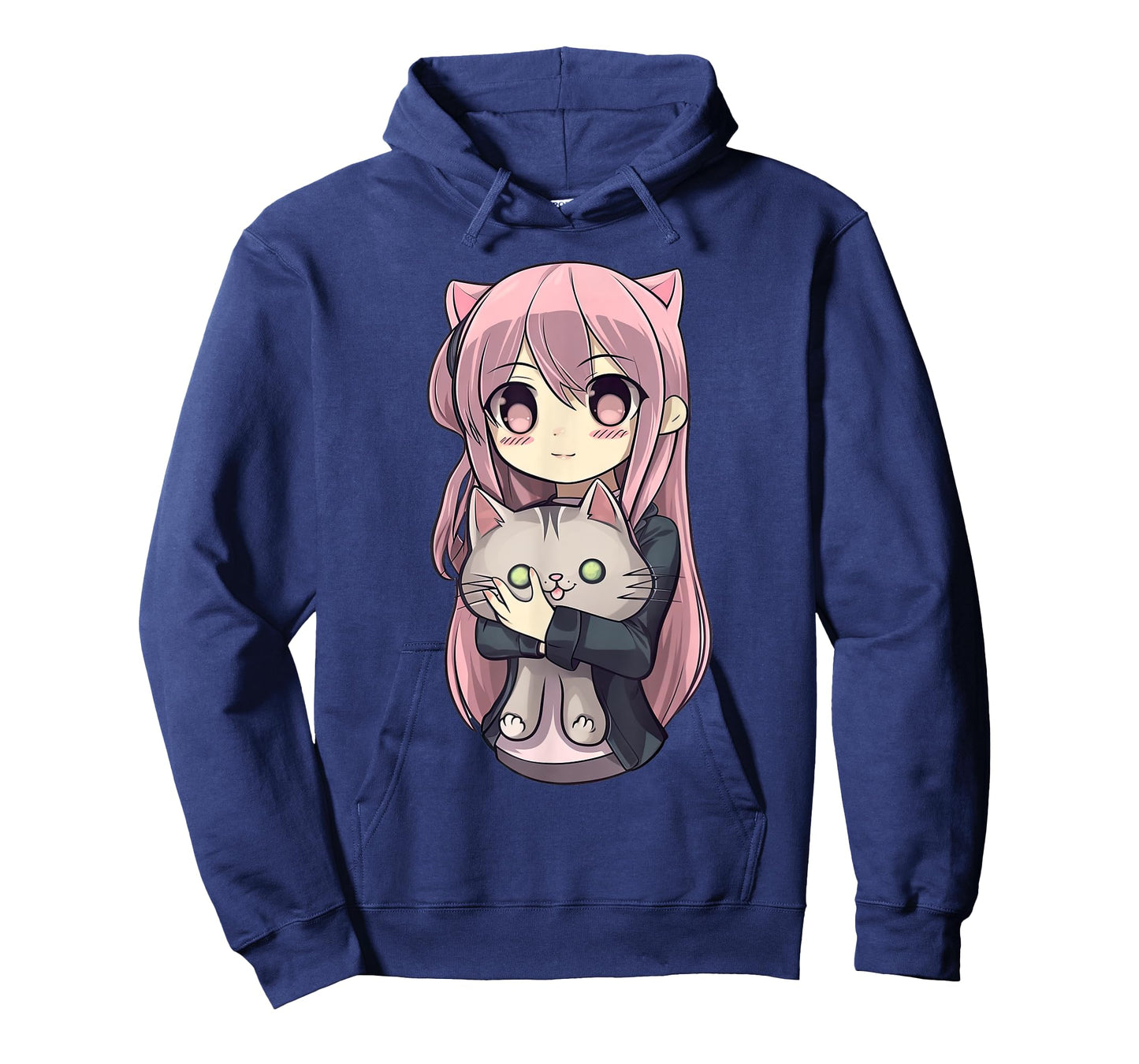 Anime and Cats Kawaii Cute Teen Otaku Girl with Cat T-Shirt