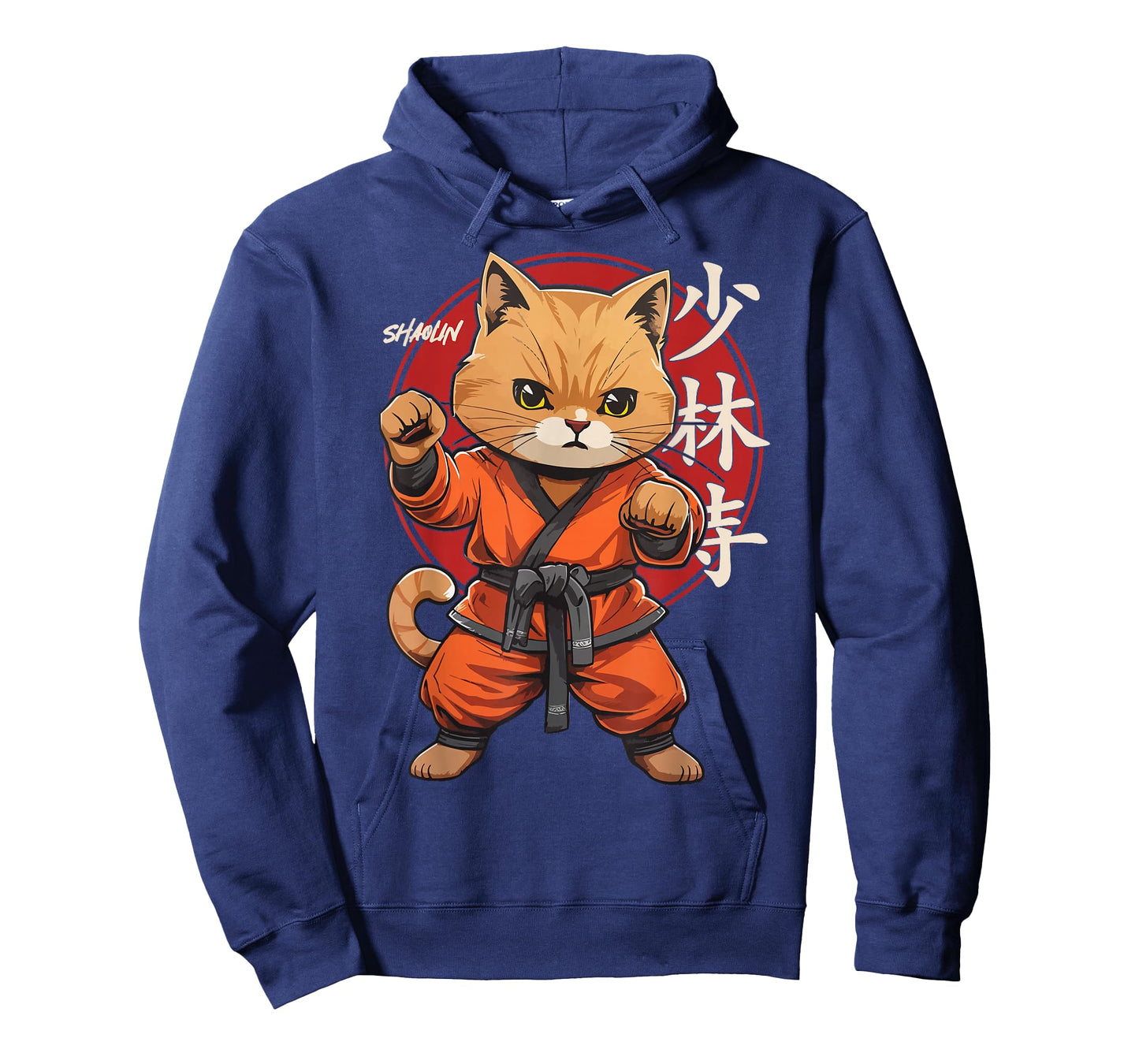Shaolin Monk Retro Cat Martial Arts Kung Fu Shaolin Cat T-Shirt for Men Women Girls Kids