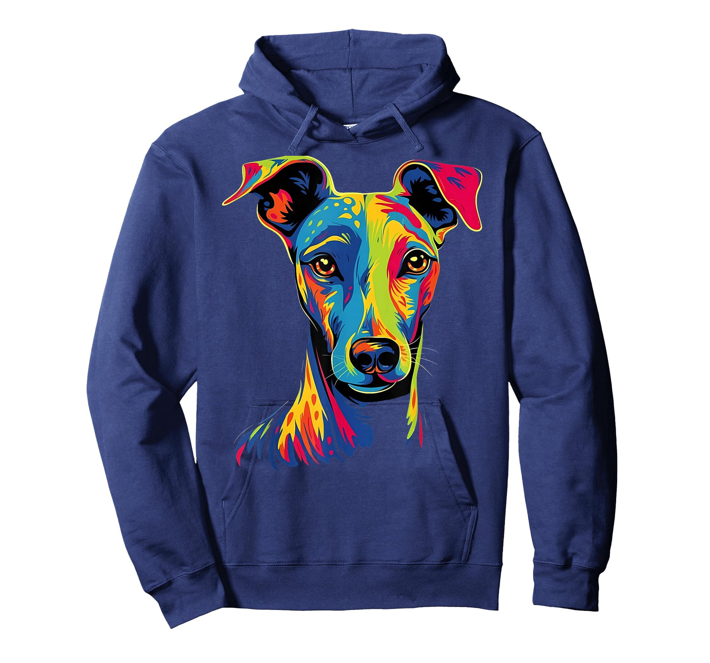 Funny Whippet Dog Mom or Dad Colorful Puppy Art Lover Black T-Shirt