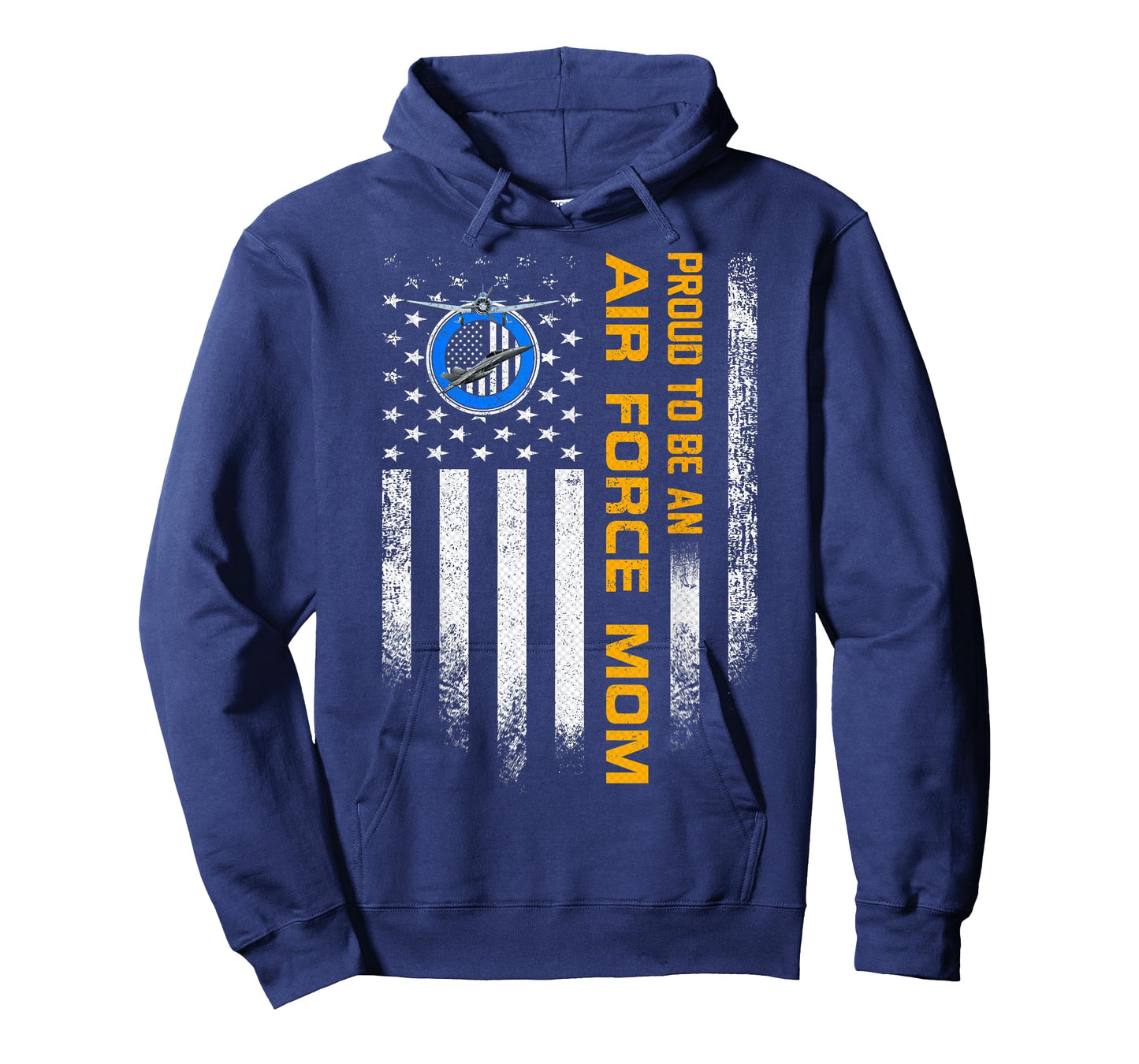 Vintage USA American Flag Proud To Be An Air Force Mom Funny T-Shirt for Women Men