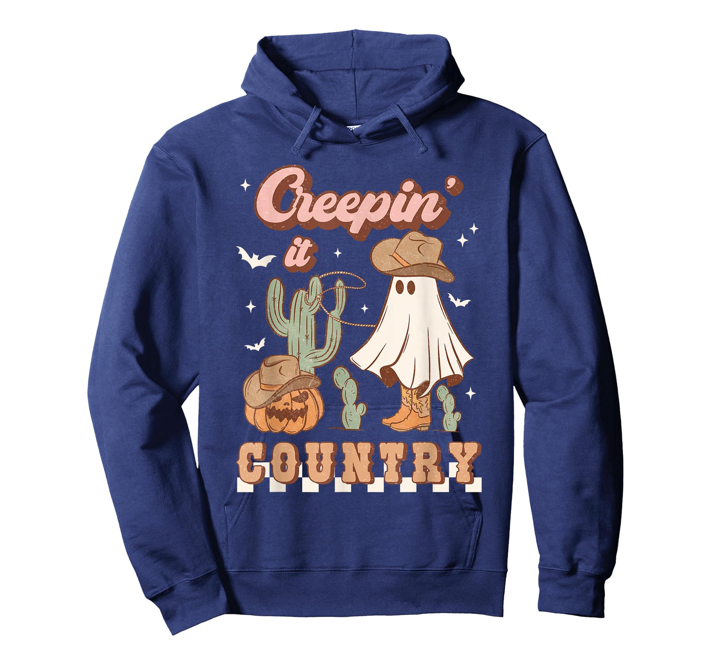Retro Halloween Cowgirl Ghost Western Creepin' It Country T-Shirt