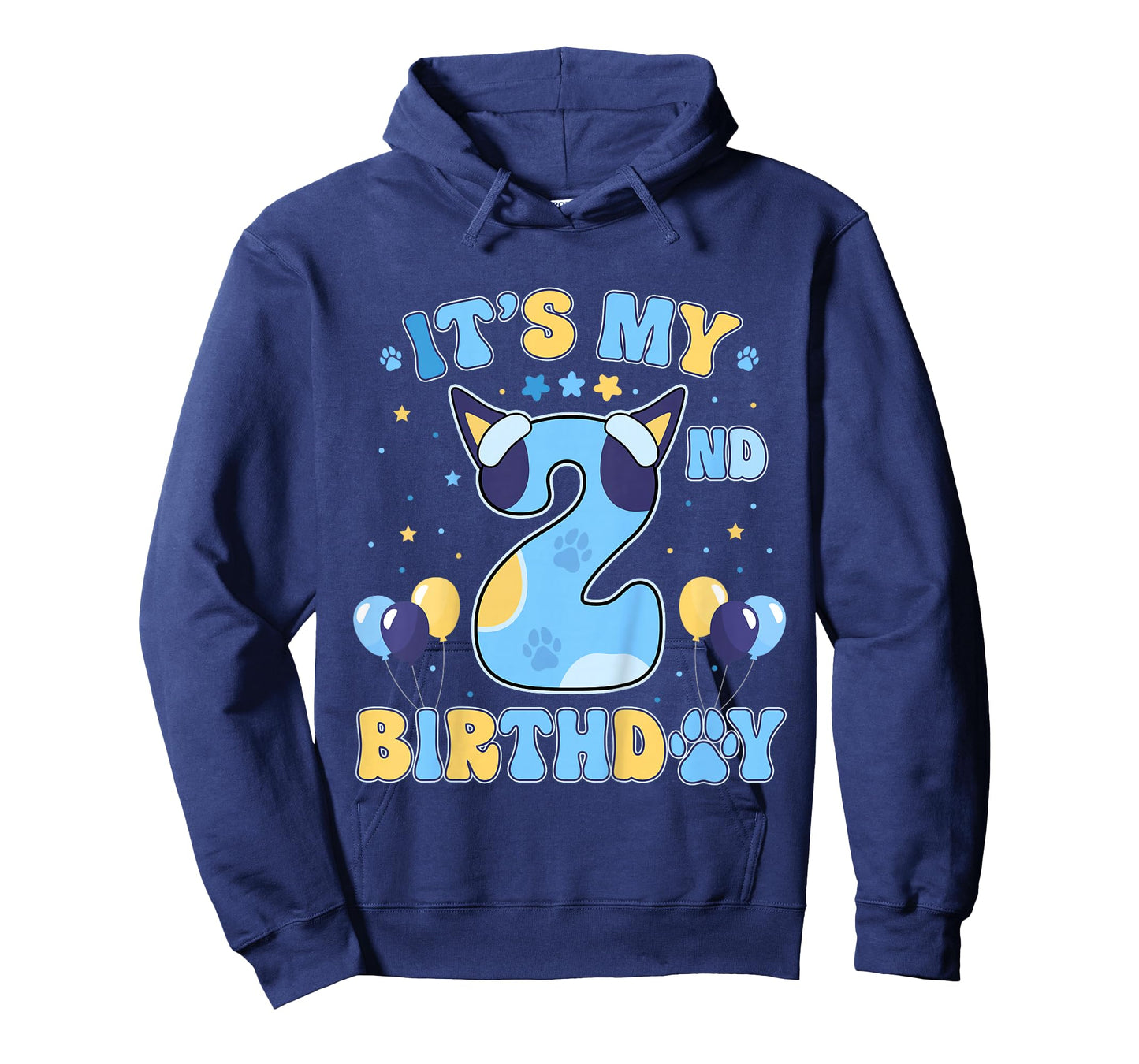 Kids Its My 2nd Birthday Boy Blue Dog Theme Party Cool 2 Year Old T-Shirt