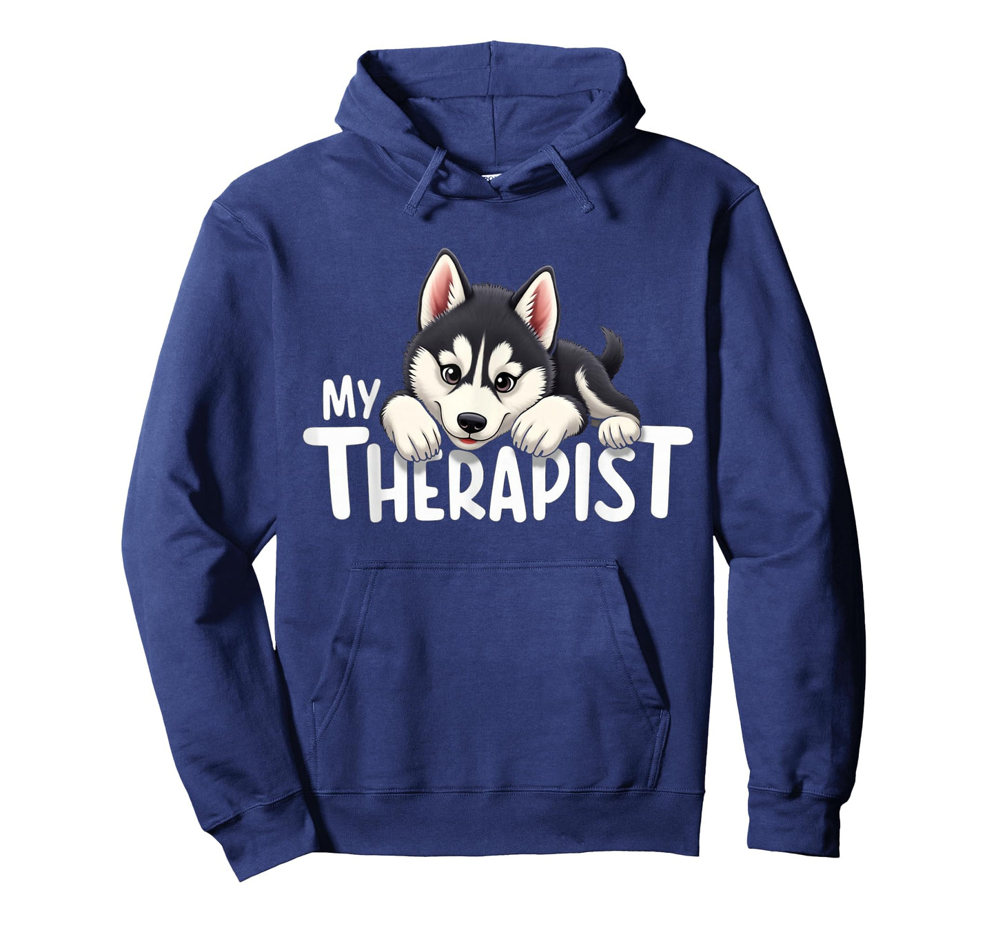 Funny Puppy My Therapist Siberian Husky Dog T-Shirt