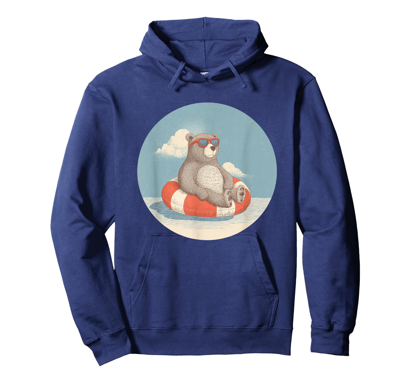 Handsome Bear with Funny Pool Ring for Sunglasses Lovers T-Shirt