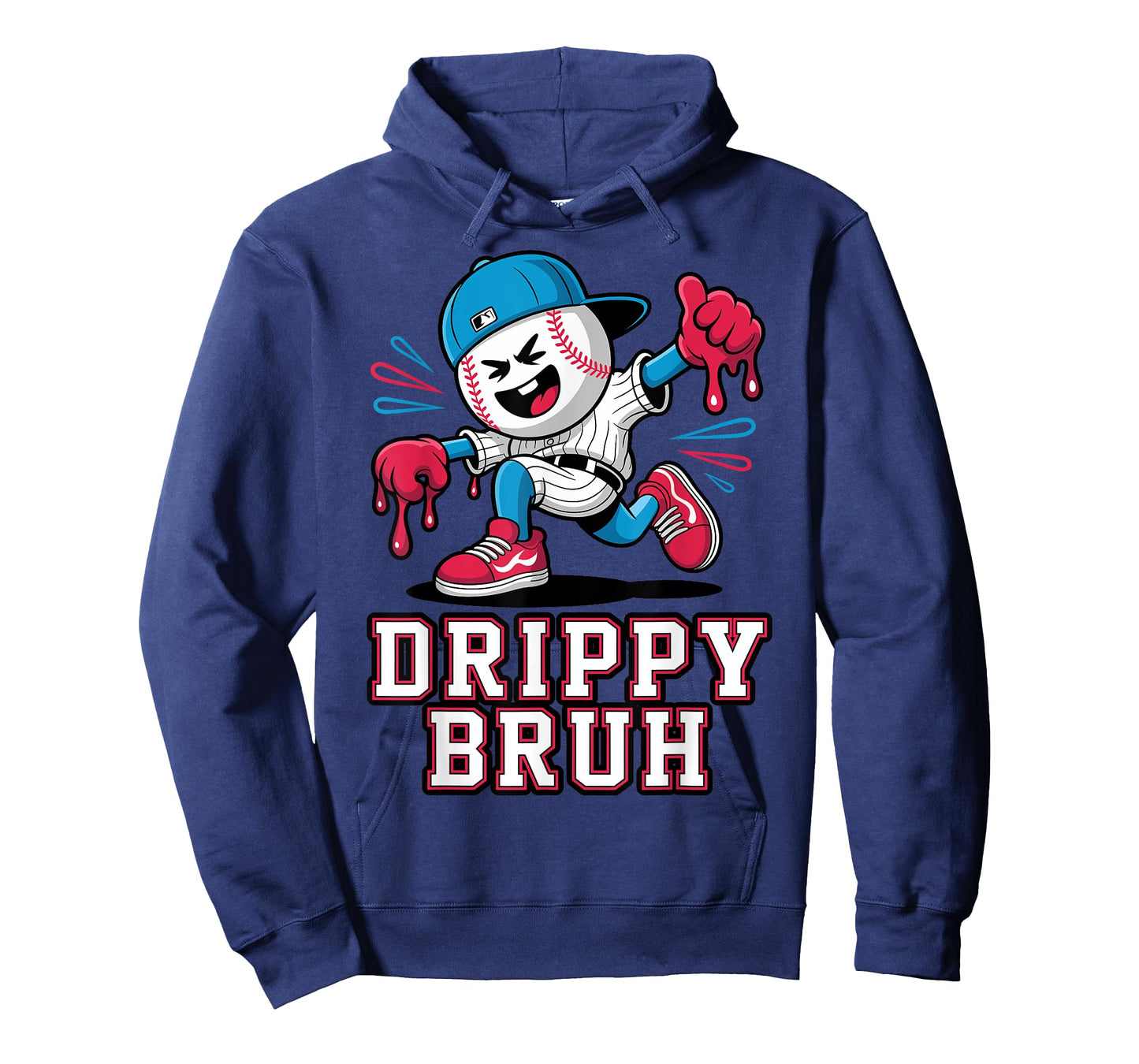 Funny Baseball Drip Bruh for Boys Kids Dripping Ice Cream T-Shirt