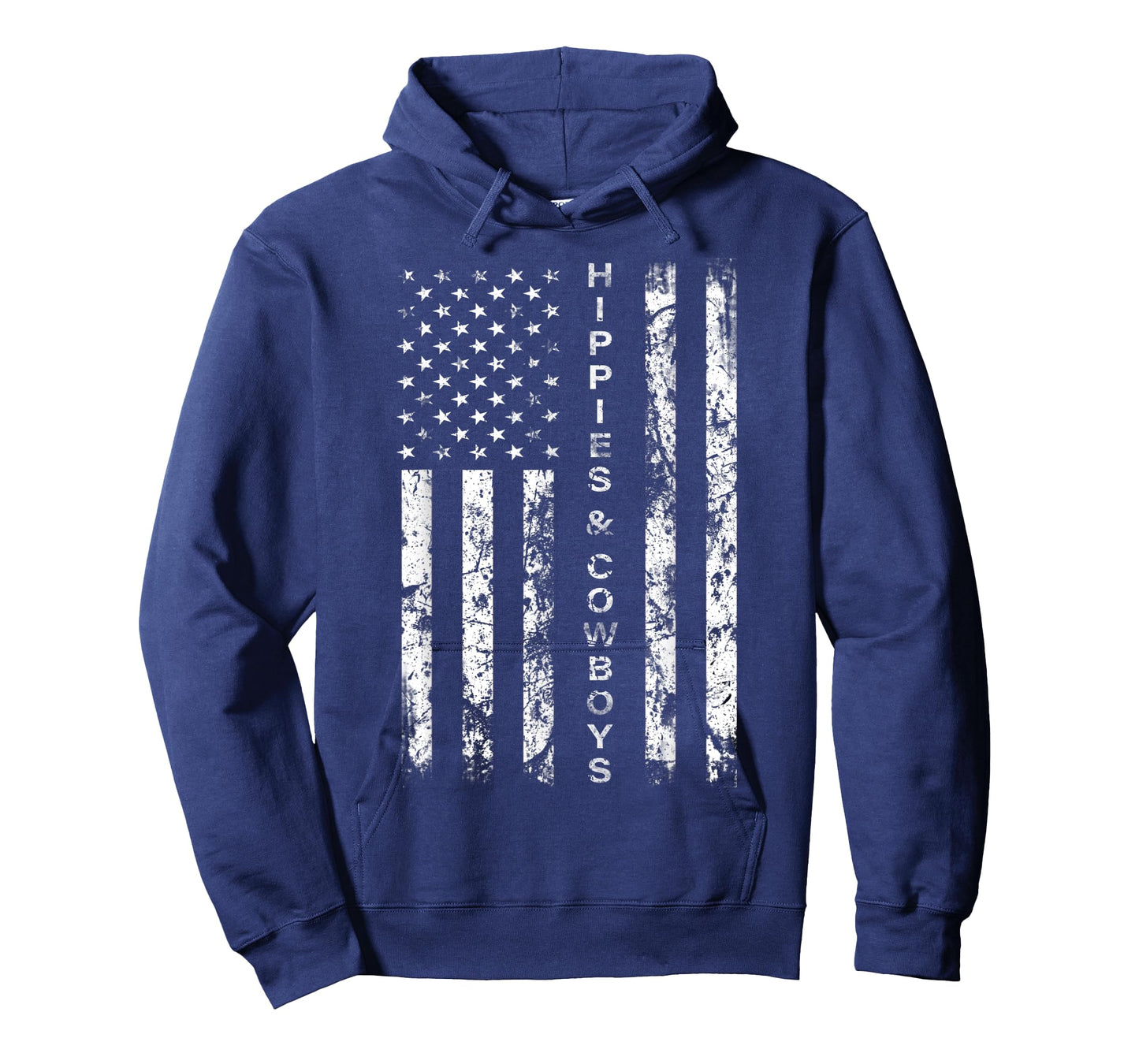 Raisin Hell With The Hippies And Cowboys - American Flag T-Shirt