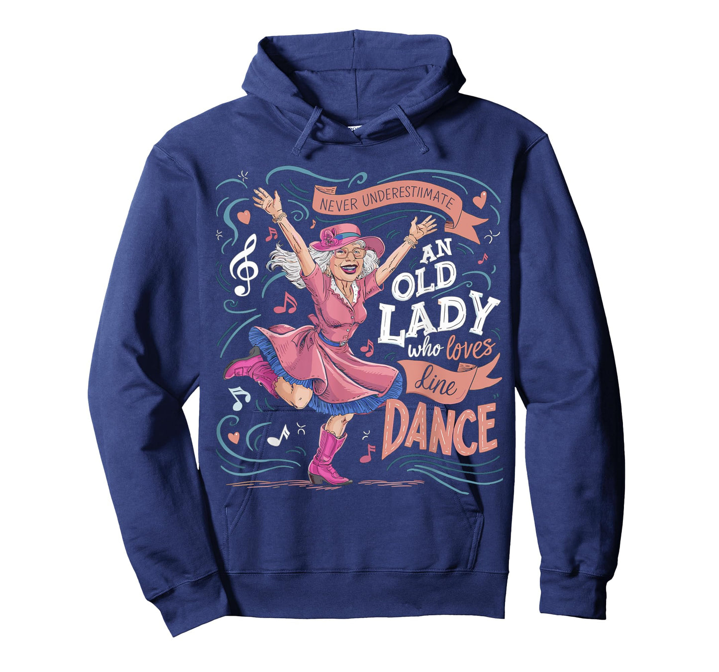 Never Underestimate an Old Lady Who Loves Line Dance T-Shirt
