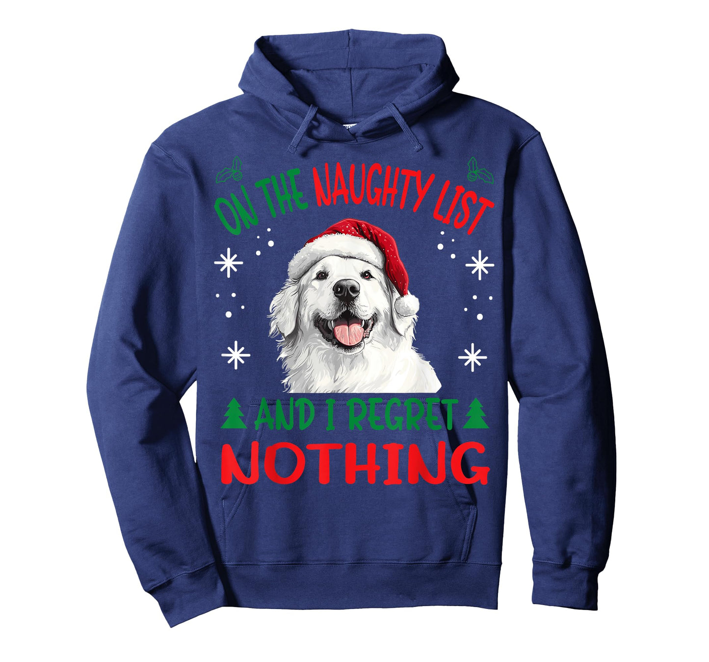 Cute Great Pyrenees Dog Christmas On The Naughty List and I T-Shirt