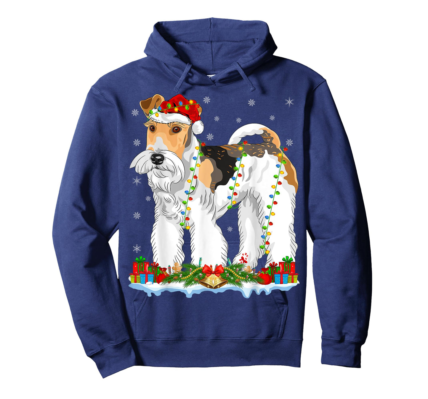 Wire Fox Terrier Dog Xmas Lights Wire Fox Terrier Christmas T-Shirt