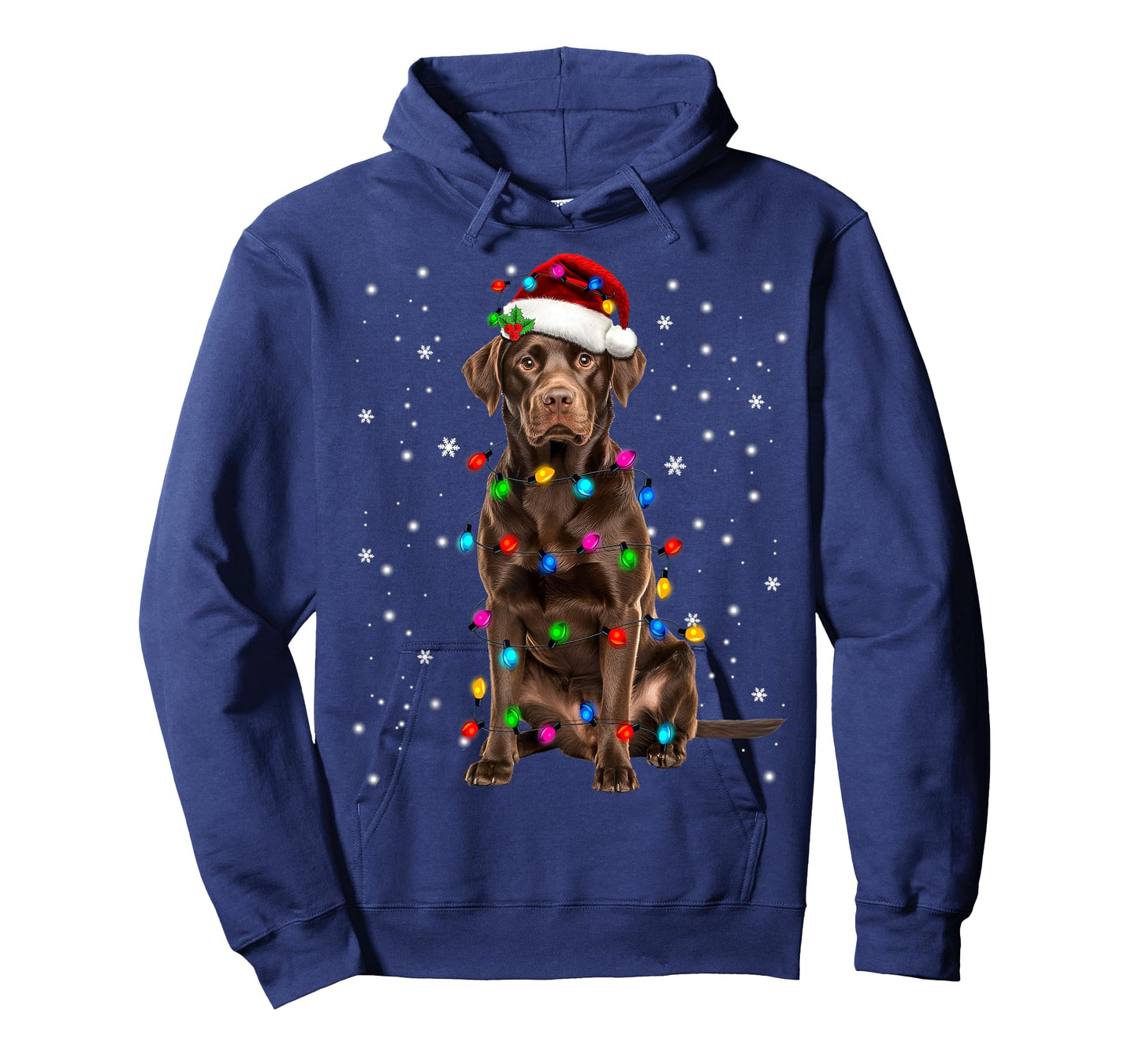 Chocolate Lab Labrador Christmas Tree Light Pajama Dog Xmas T-Shirt