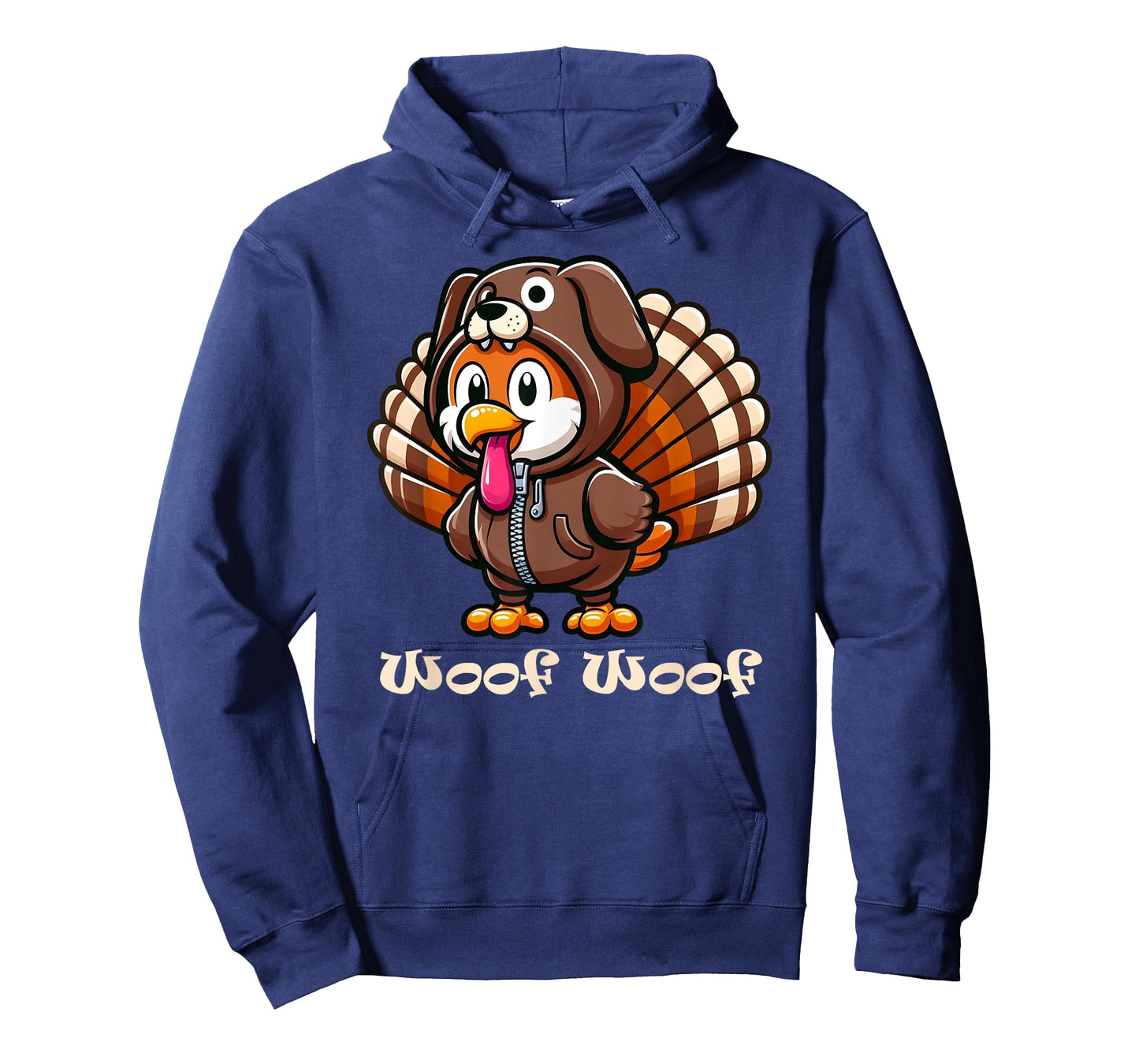 Turkey Costume Dog Woof Funny Thanksgiving Turkey Women Men T-Shirt