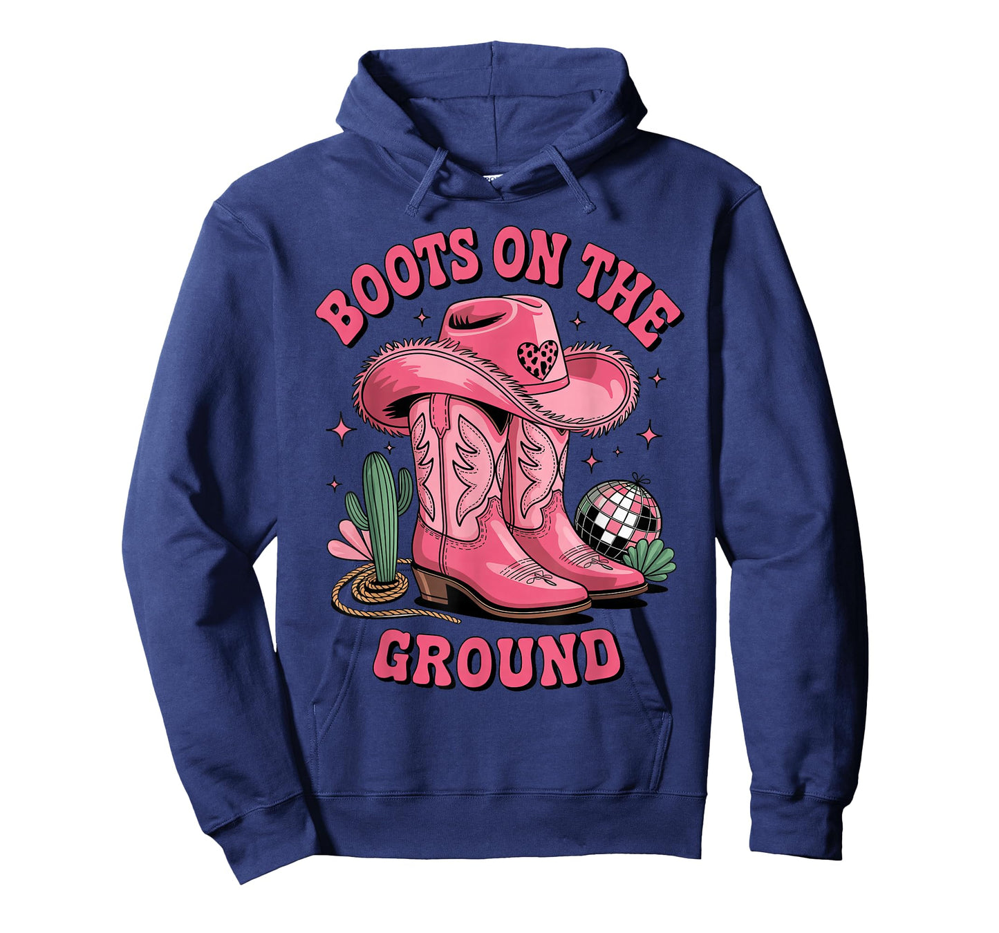 Pink Cowgirl Boots on Ground Retro Western Country Style T-Shirt