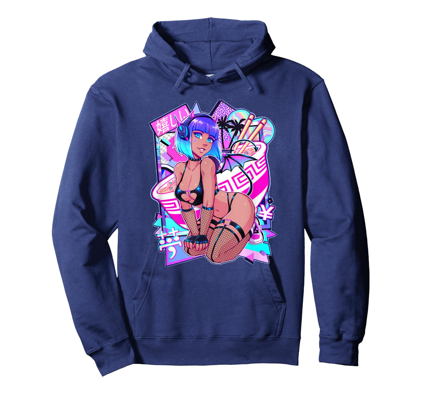 Sexy Anime Girl Japanese Sexy Demon Girl Cosplay T-Shirt Small