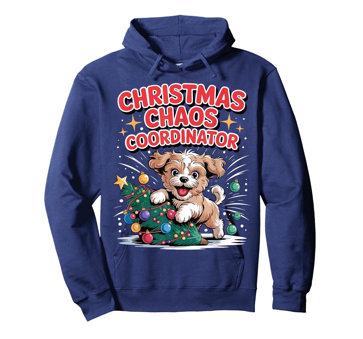 Christmas Chaos Coordinator Xmas Puppy Funny Shi-Poo T-Shirt