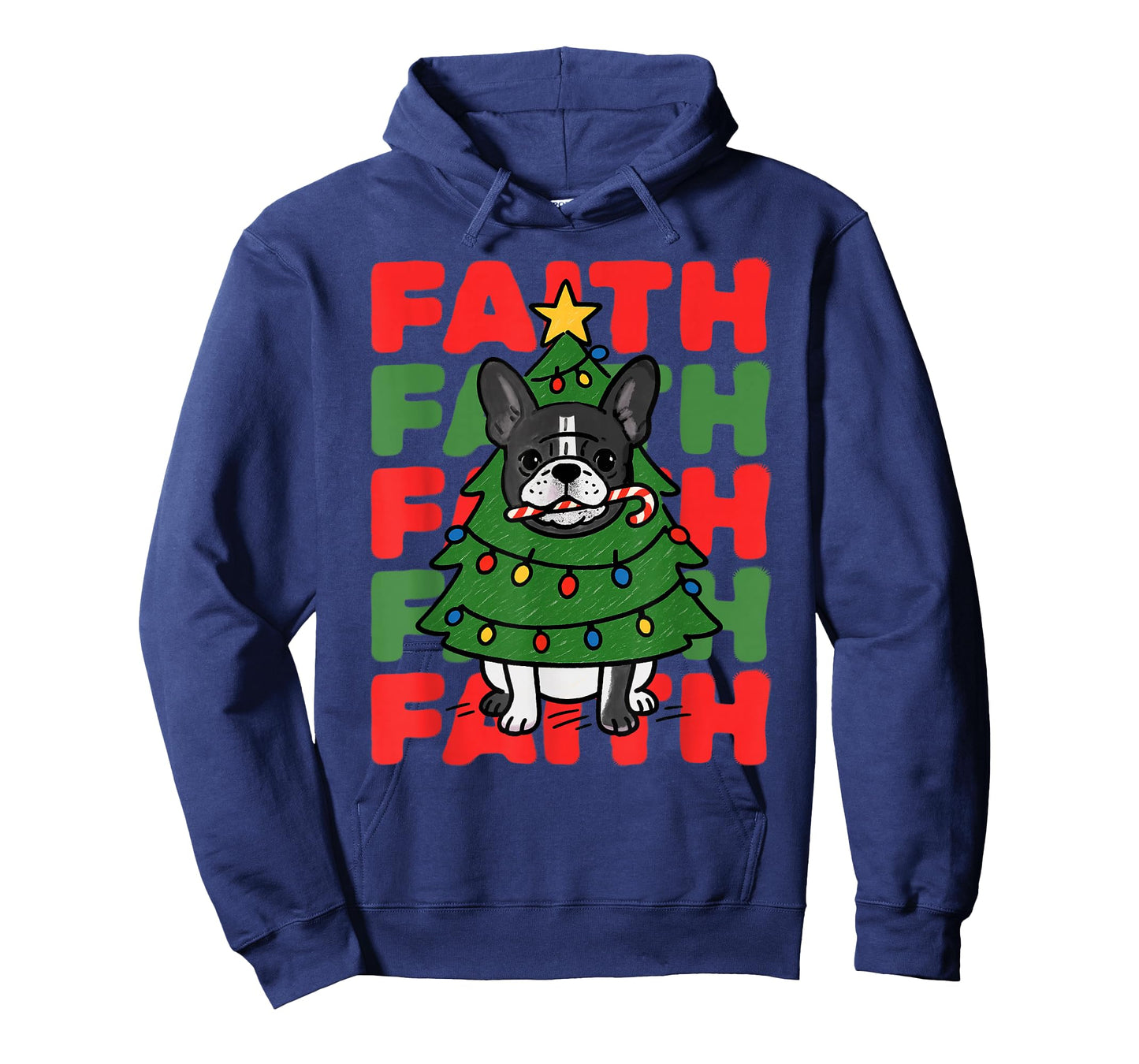 Dog Christmas Faith French Bulldog Puppy Family Group T-Shirt