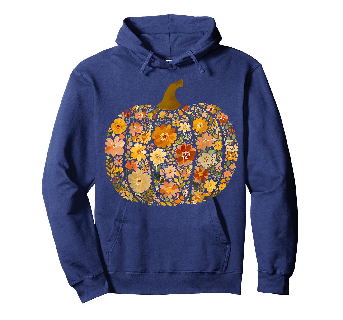 Chinoiserie Fall Pumpkin Boho Floral Halloween Thanksgiving T-Shirt