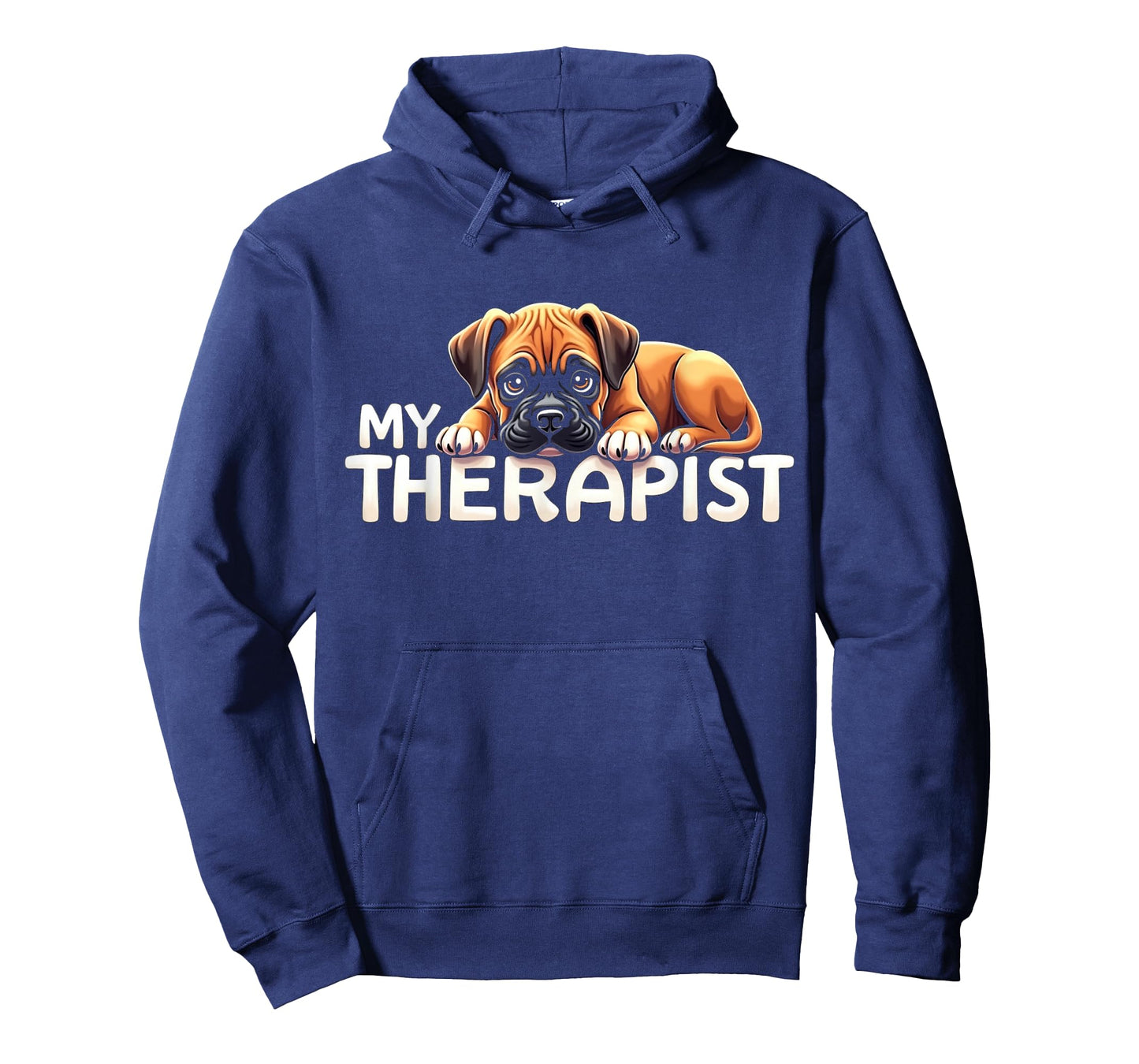 Funny Box Puppy My Therapist Boxer Dog T-Shirt