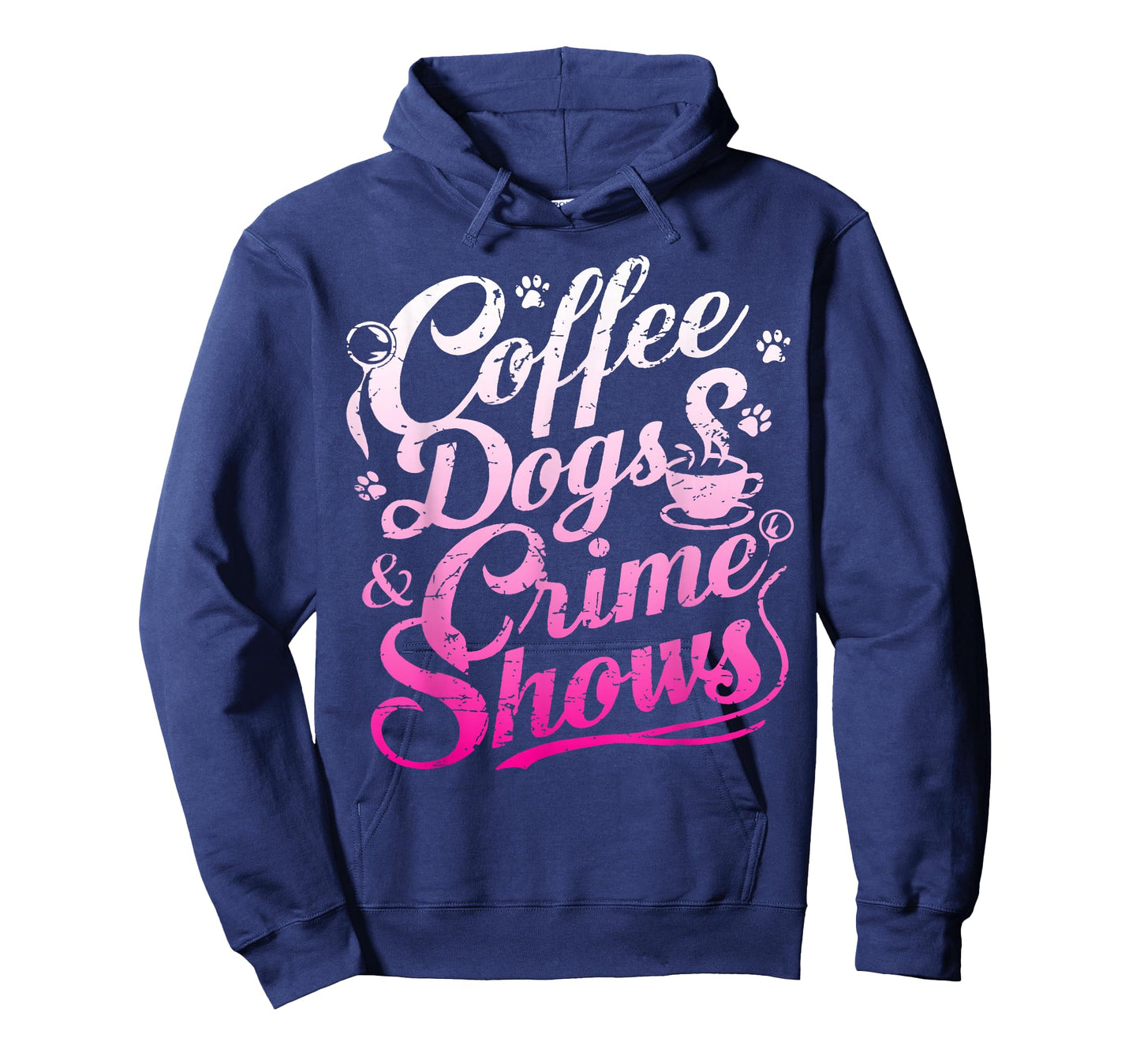 Coffee Dogs Crime Shows Funny Coffee Dog Lovers T-Shirt