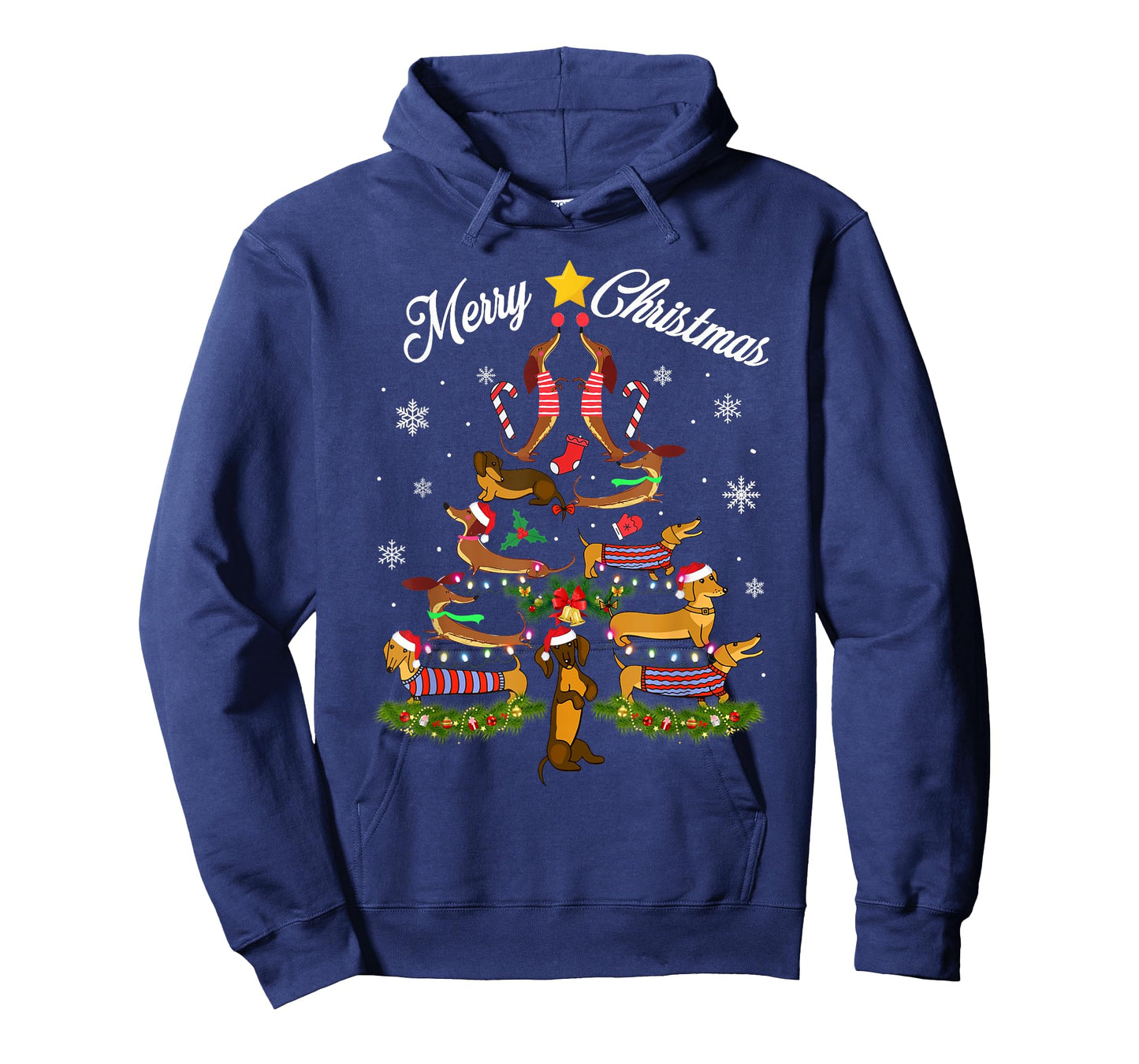 Dachshund Merry Christmas Tree Light Funny Dackel Dachshund T-Shirt