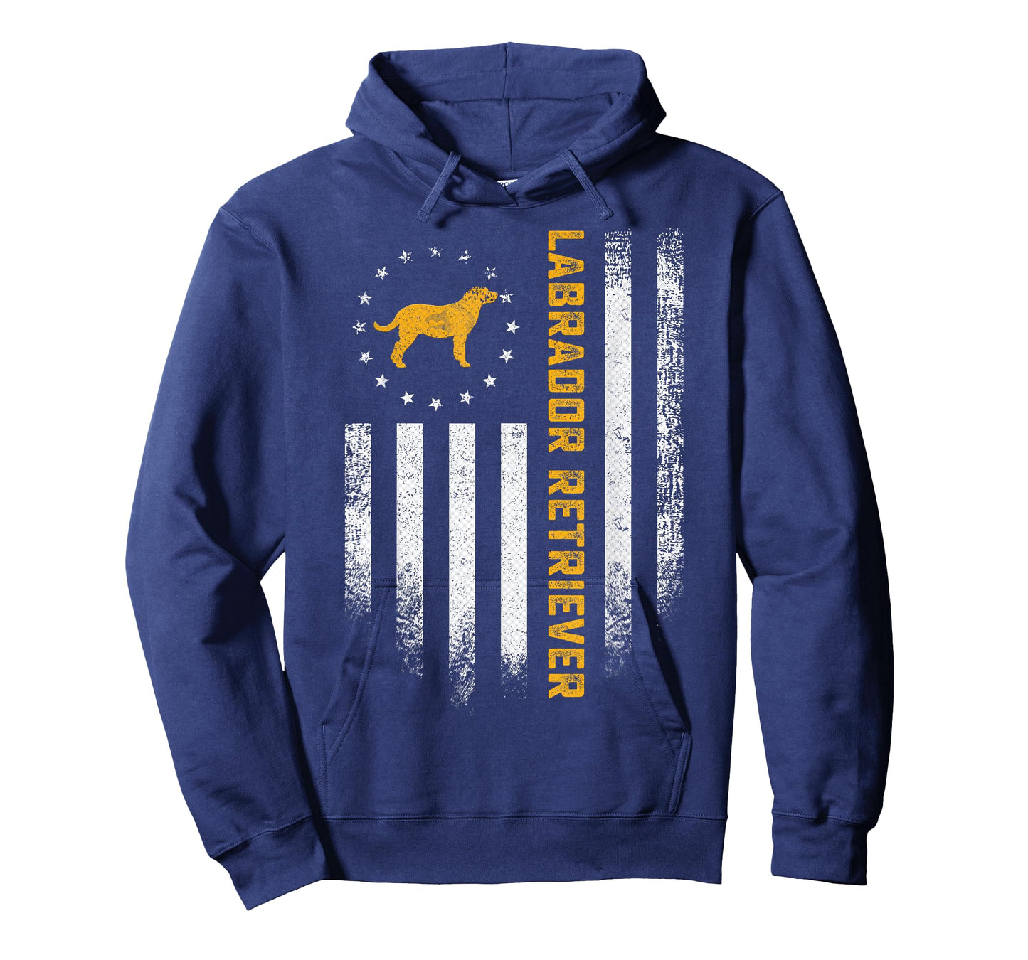 Vintage USA Flag Love Labrador Retriever Dog Lab Silhouette Women Kids Men T-Shirt