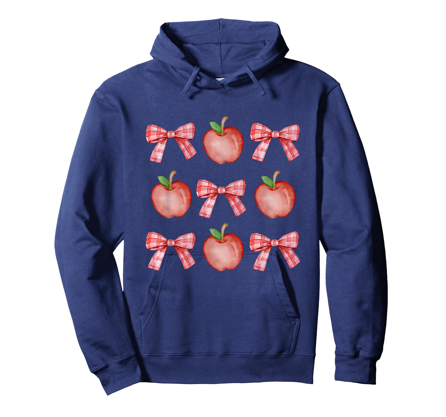 Apples and Checkered Bows Design Clean Girl Cute T-Shirt
