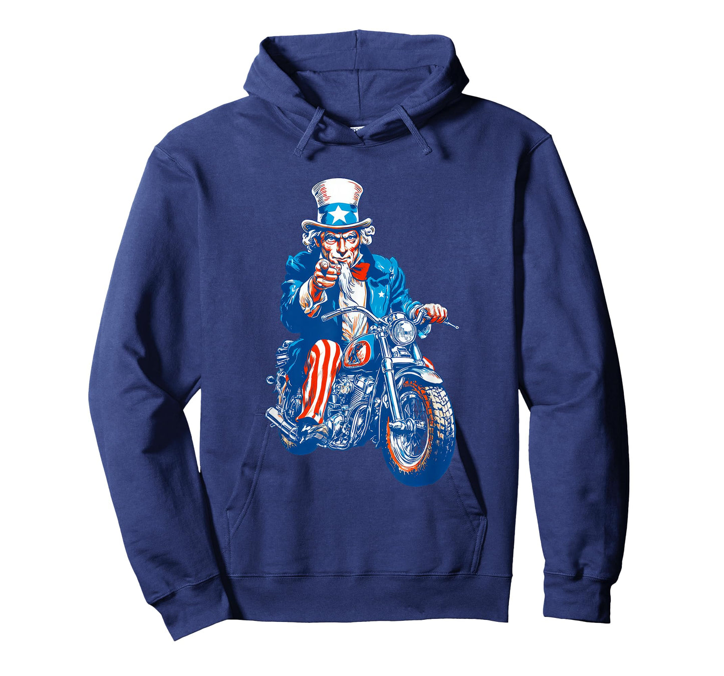 Awesome America Uncle with Motorbike for Sam and Motorcycle T-Shirt