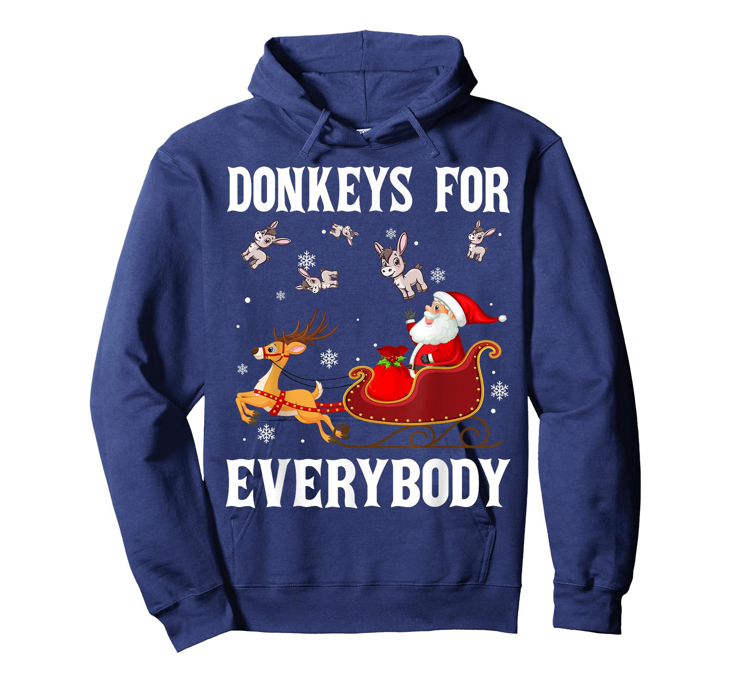Donkeys For Everybody Christmas Santa Claus Donkey Xmas T-Shirt