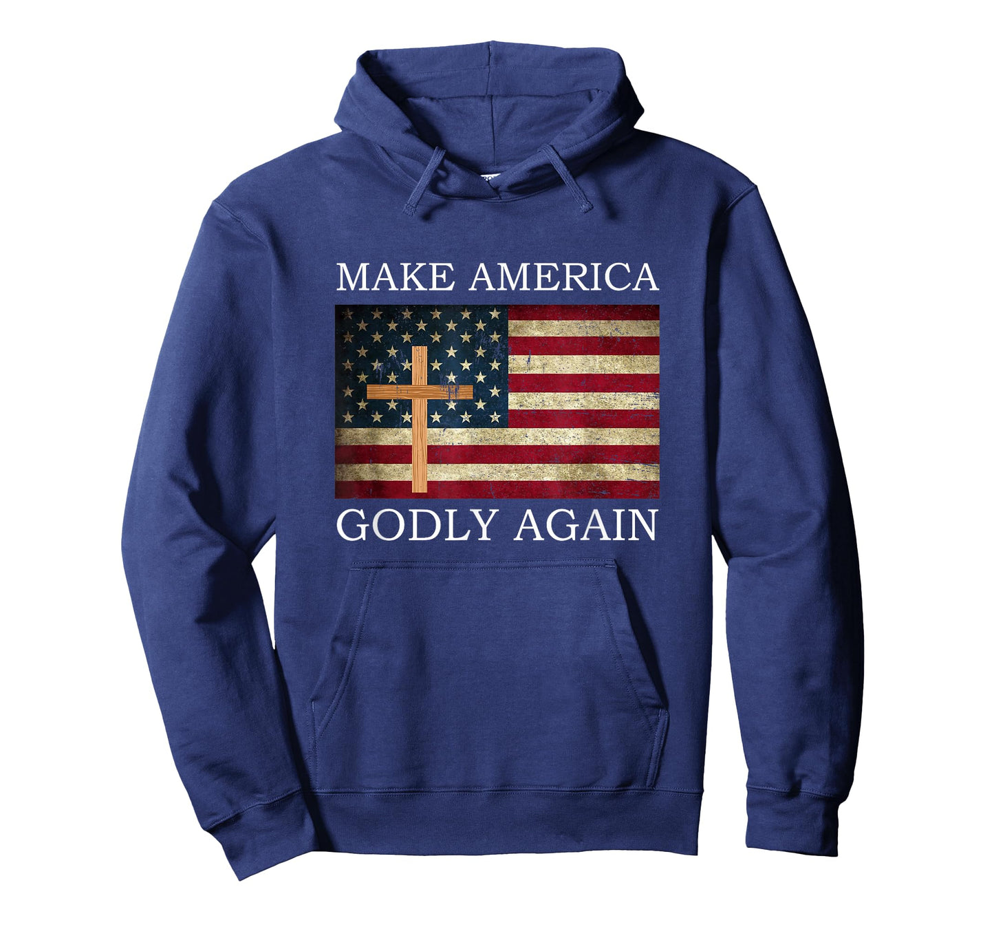 Make America Godly Again American Flag Cross Jesus T-Shirt
