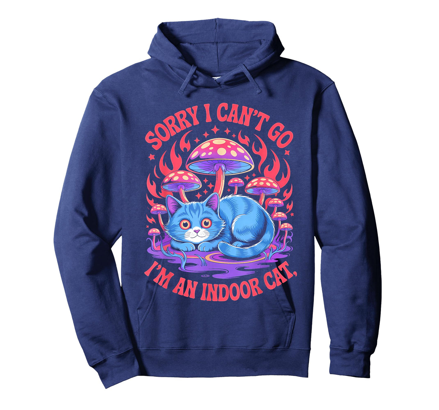 Sorry I Cant Go Im an Indoor Cat Homebodies Playful Humor T-Shirt