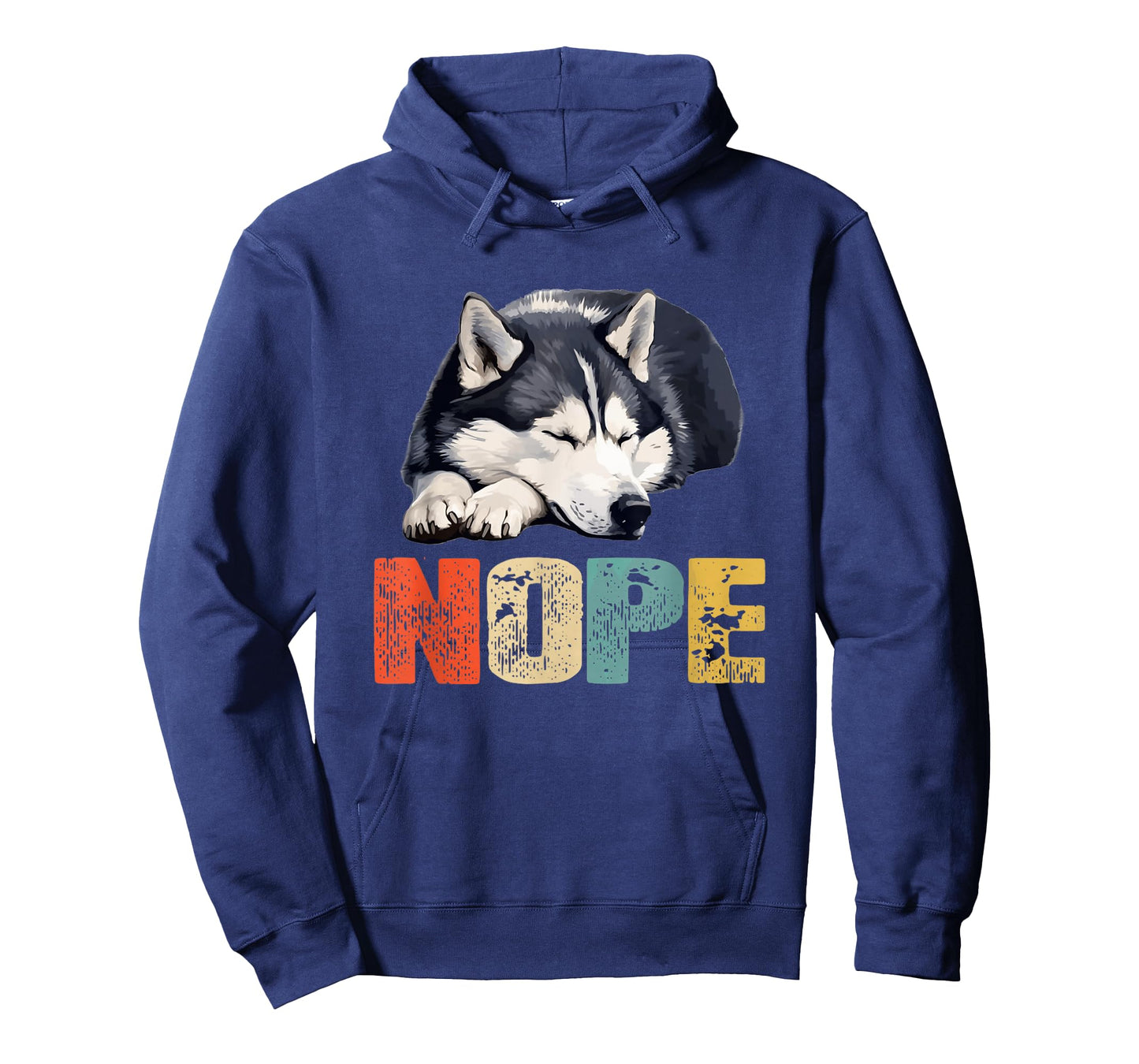 Vintage Nope Funny Siberian Husky Dog Lover Men Women Kids T-Shirt