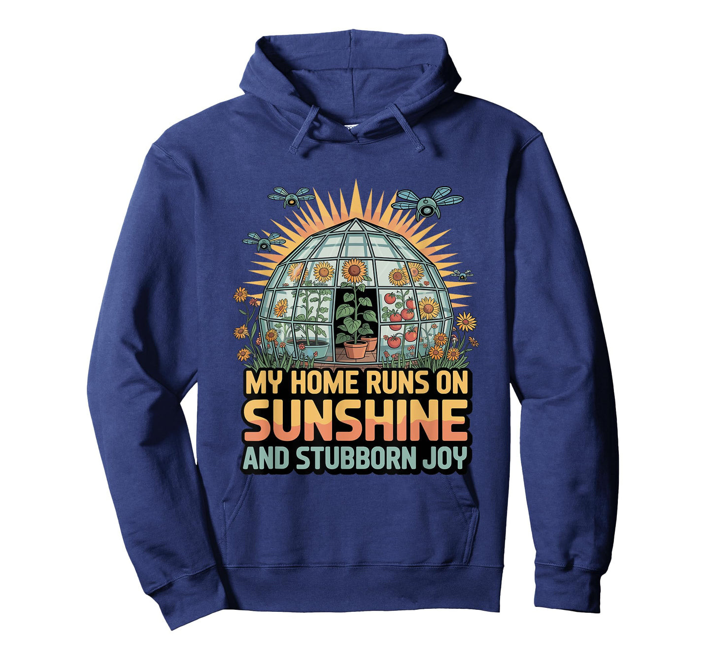My Home Runs On Sunshine and Stubborn Joy Solarpunk T-Shirt