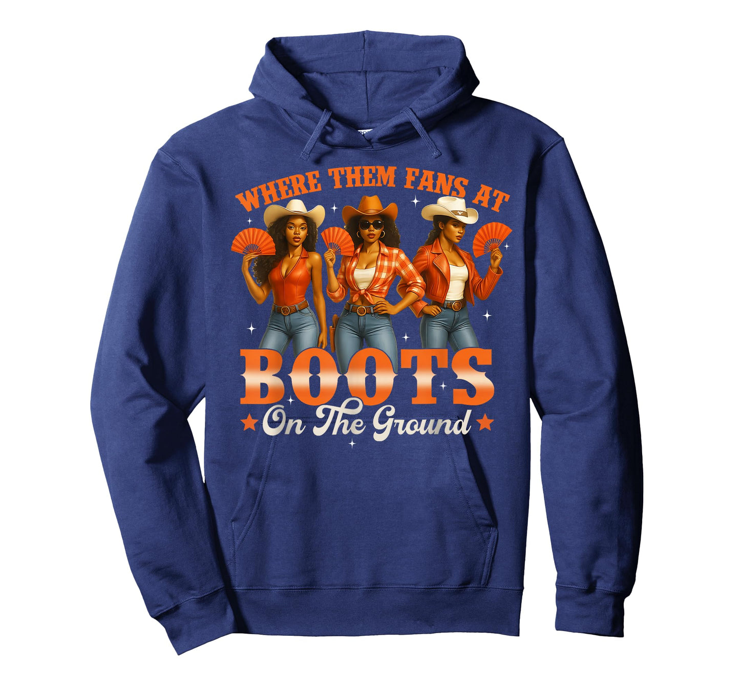 Boots On The Ground Where Them Fans At Black Cowgirl Women T-Shirt