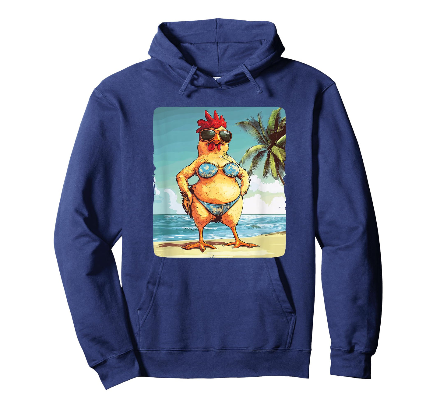 Awesome Chicken in Beach Bikini for Funny Man and Woman T-Shirt