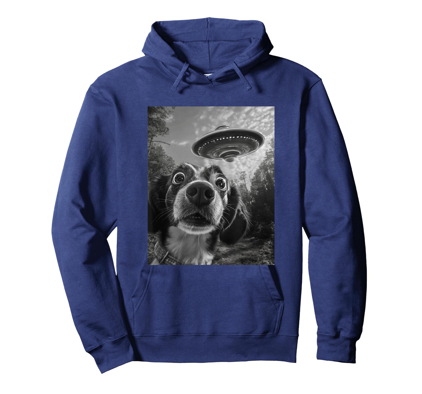 Dog UFO Meme - Funny Dog Selfie with UFO Men Women Kids T-Shirt