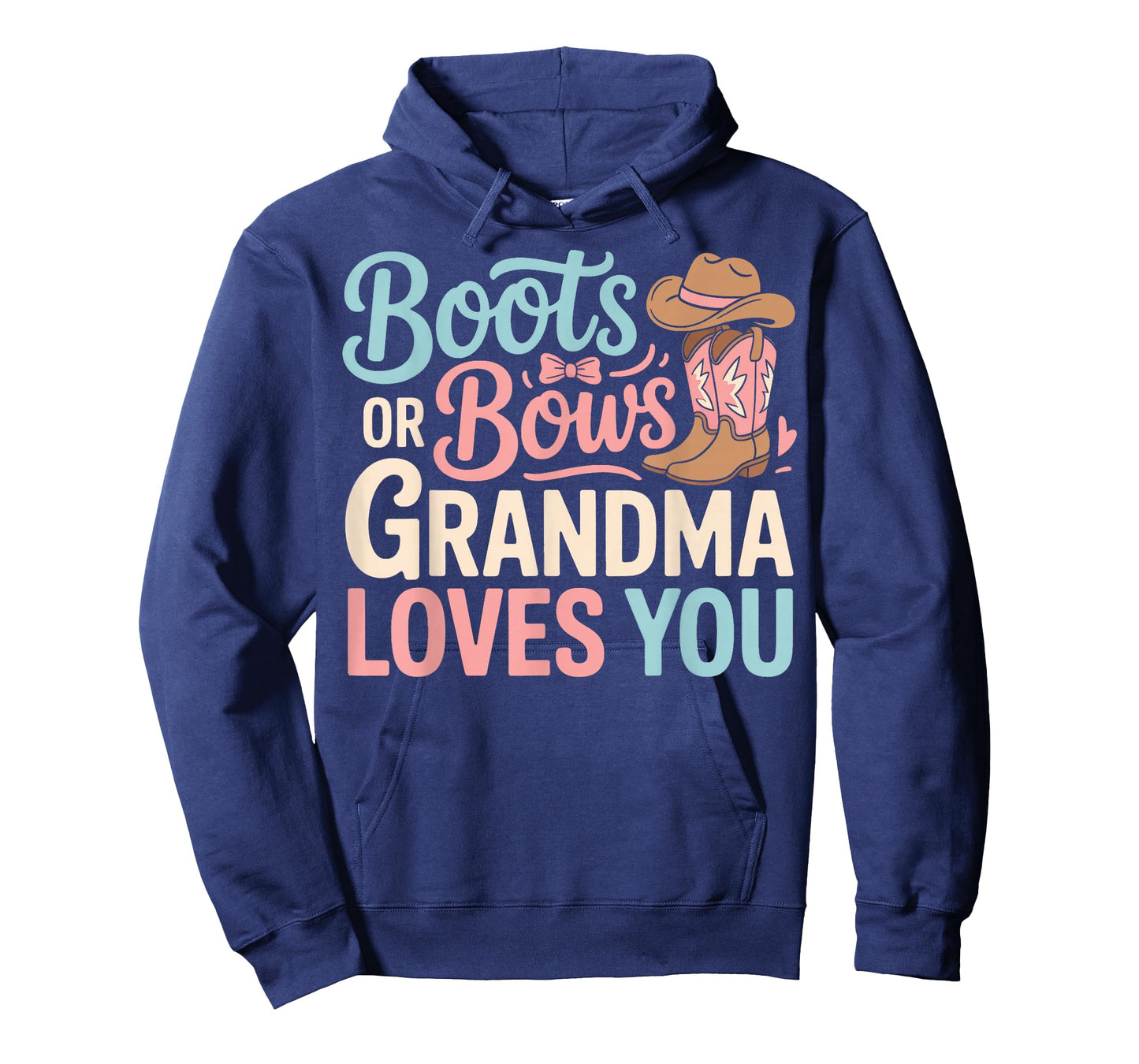 Boots Or Bows Grandma Loves You Country Reveal Baby Family T-Shirt