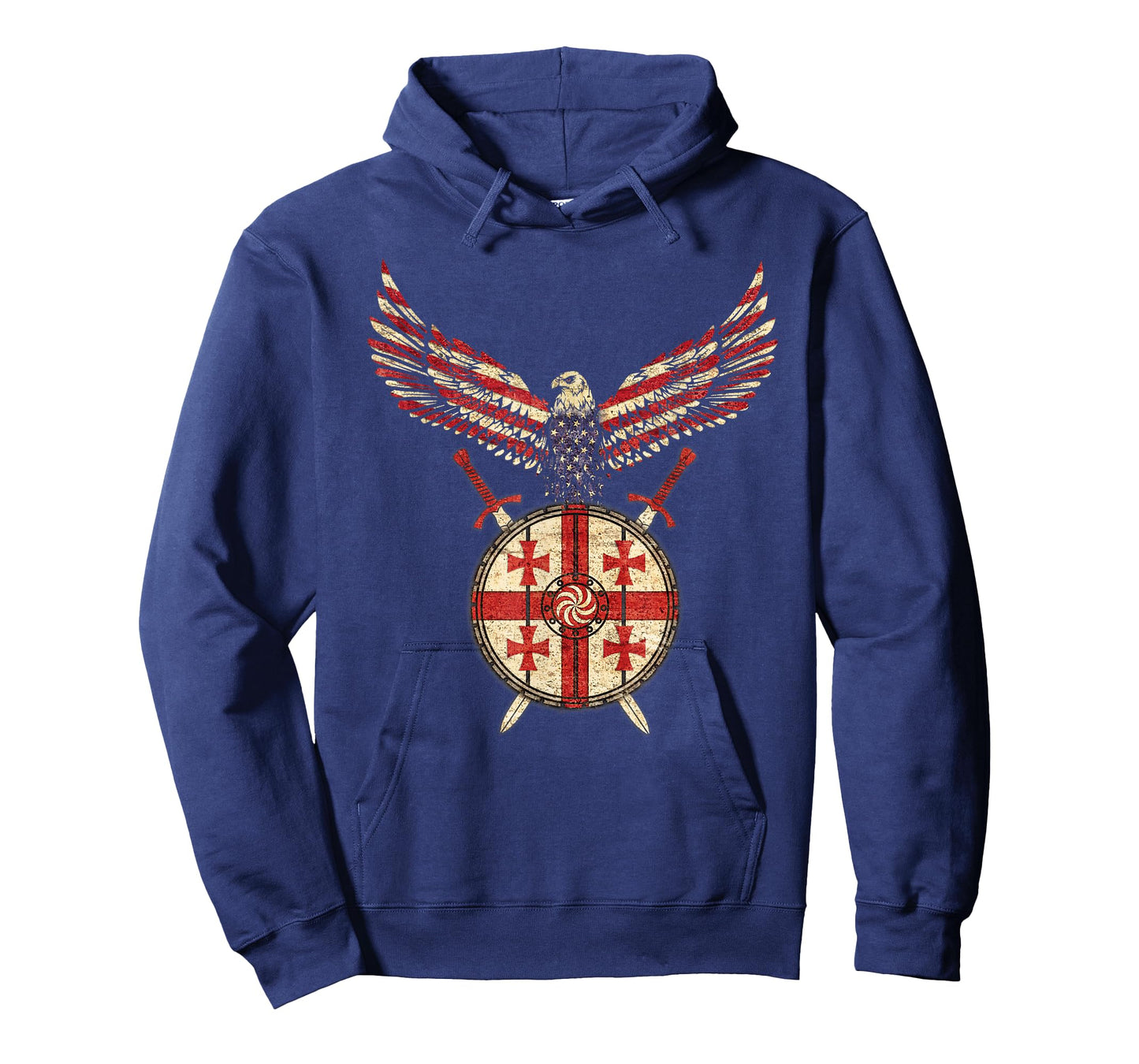 Flag of USA and Georgia, Georgian American T-Shirt