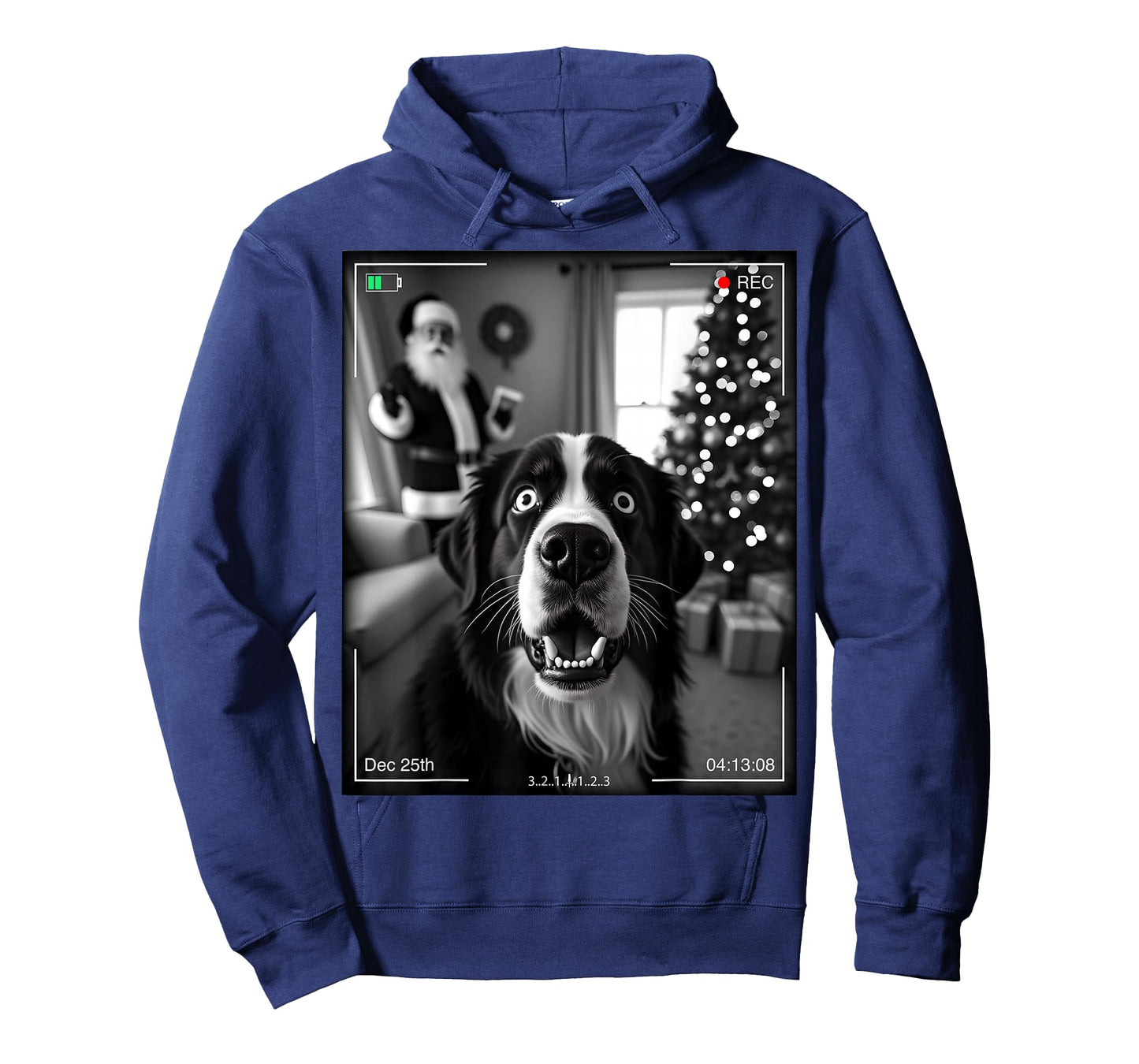 Bernese Mountain Dog Catches Santa On Camera Xmas T-Shirt