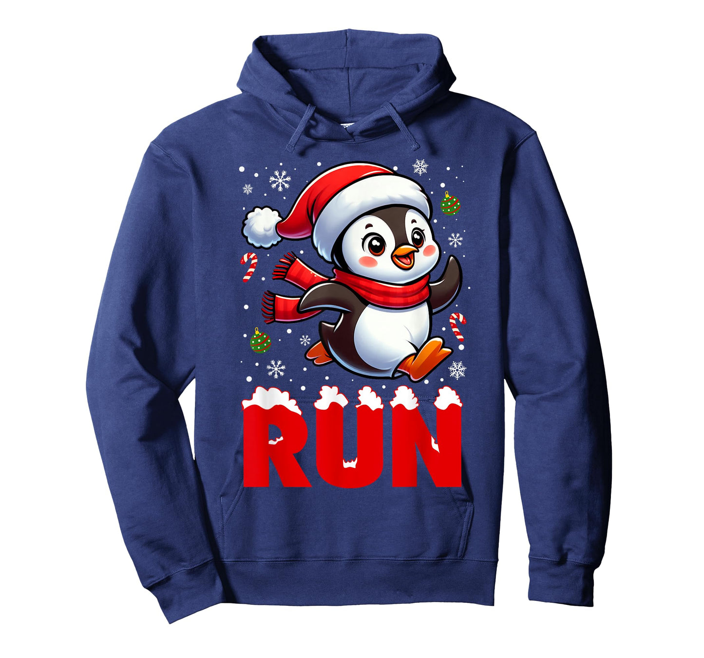 Penguin Running Cross Country Penguin Runner Christmas T-Shirt