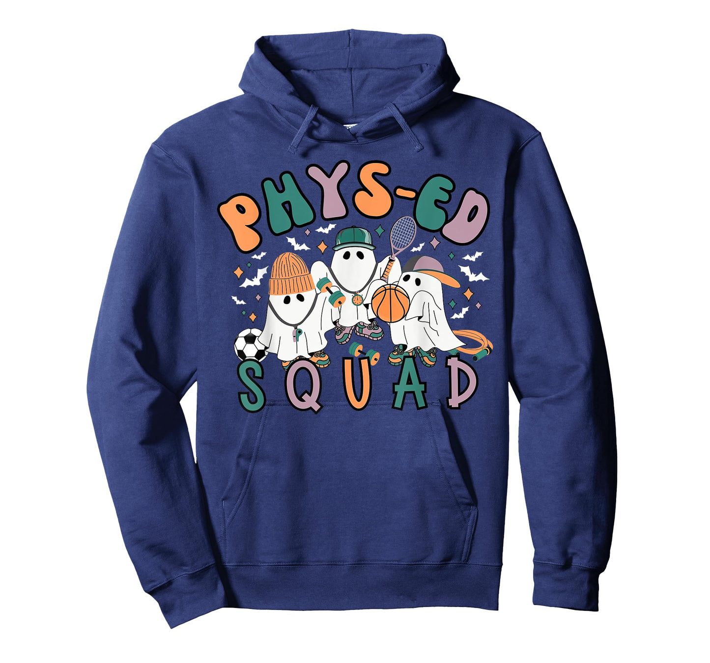 Spooky Ghost PE Teacher Squad Physical Education Halloween T-Shirt