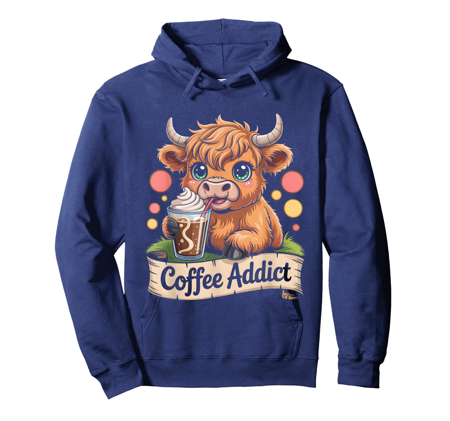 Cute Highland Cow Coffee Addict Funny Drink Coffee Cowgirl T-Shirt