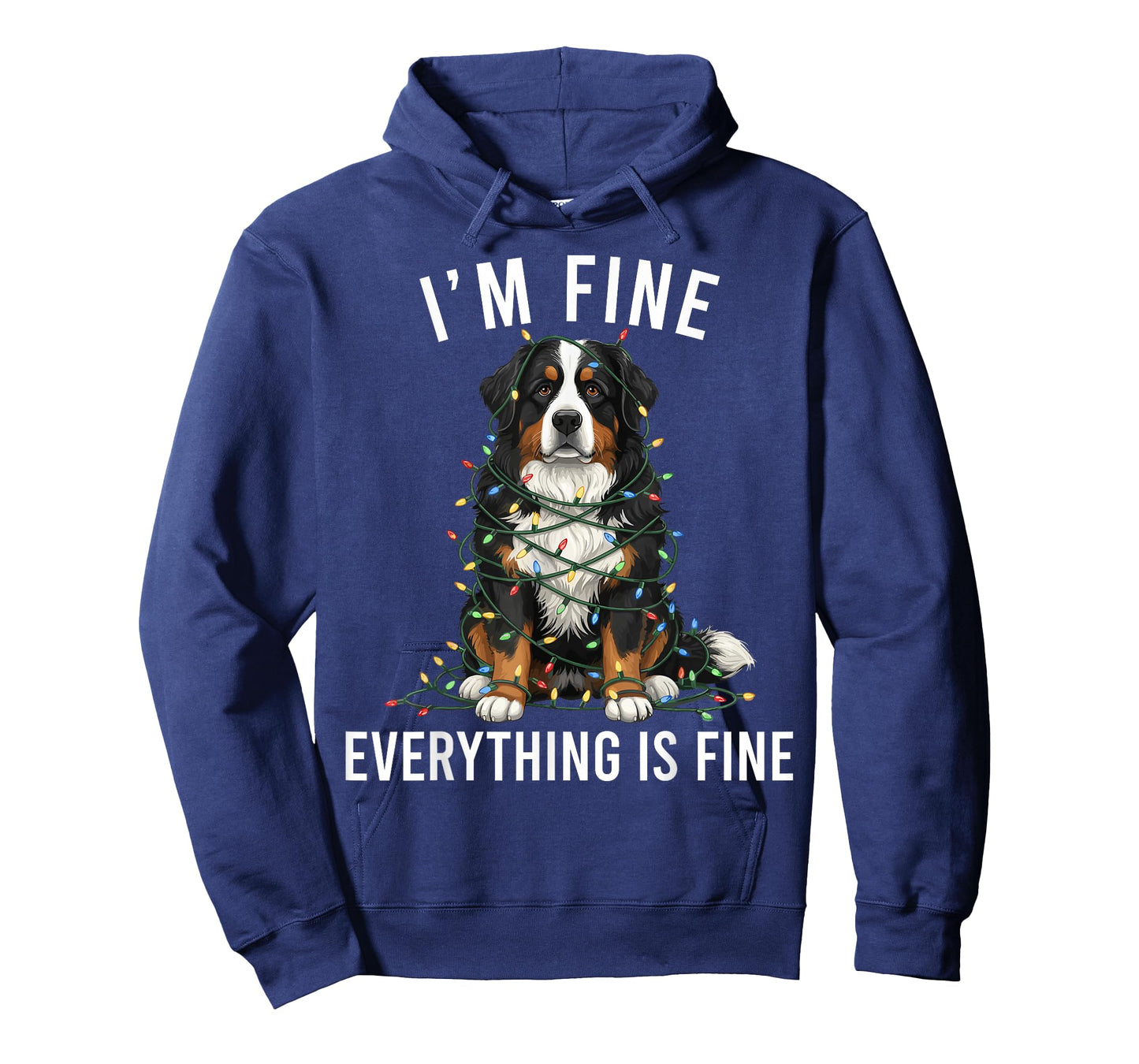 Bernese Mountain Dog Christmas I'm Fine Everything is Fine T-Shirt