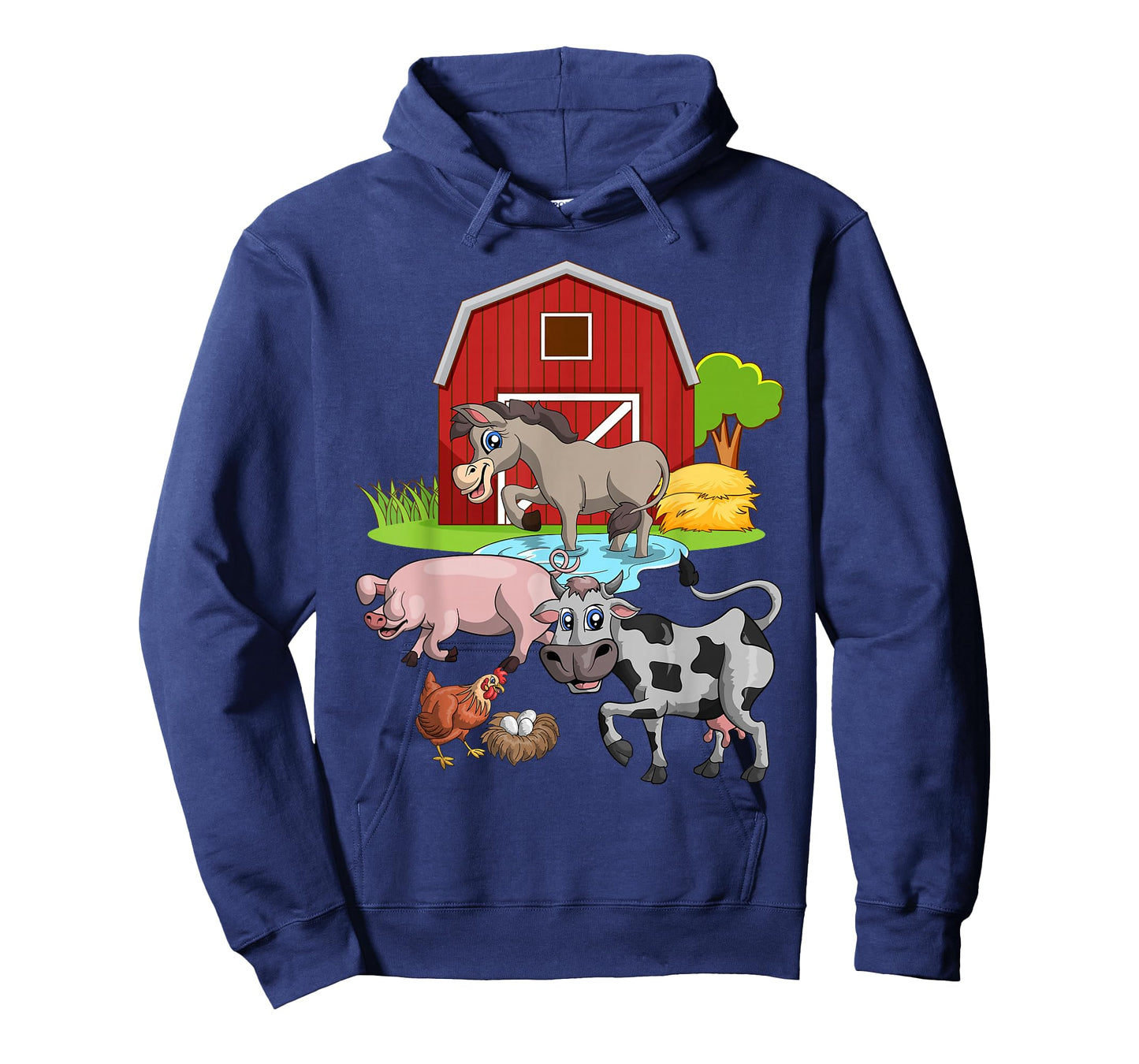 Donkey Pig Chicken Cow Agriculture Farm Animal T-Shirt