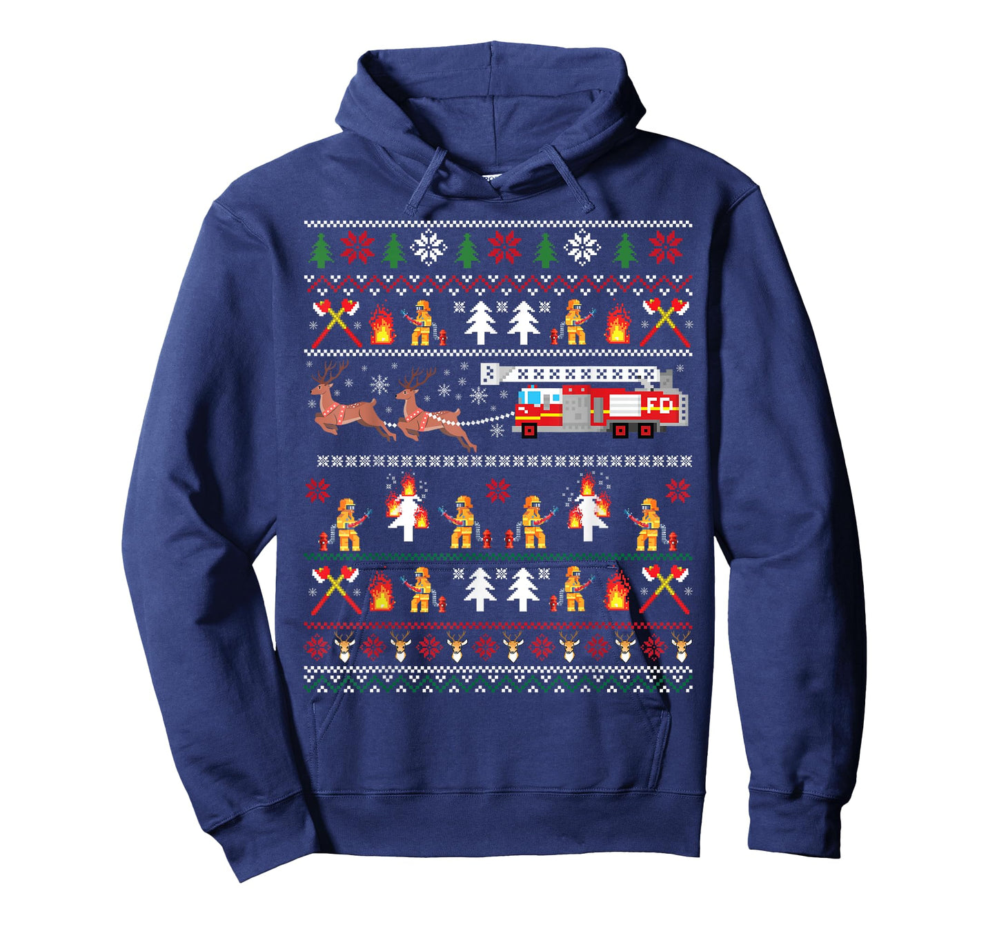 Firefighter Ugly Christmas Sweater, Fireman Fire Firefighter T-Shirt